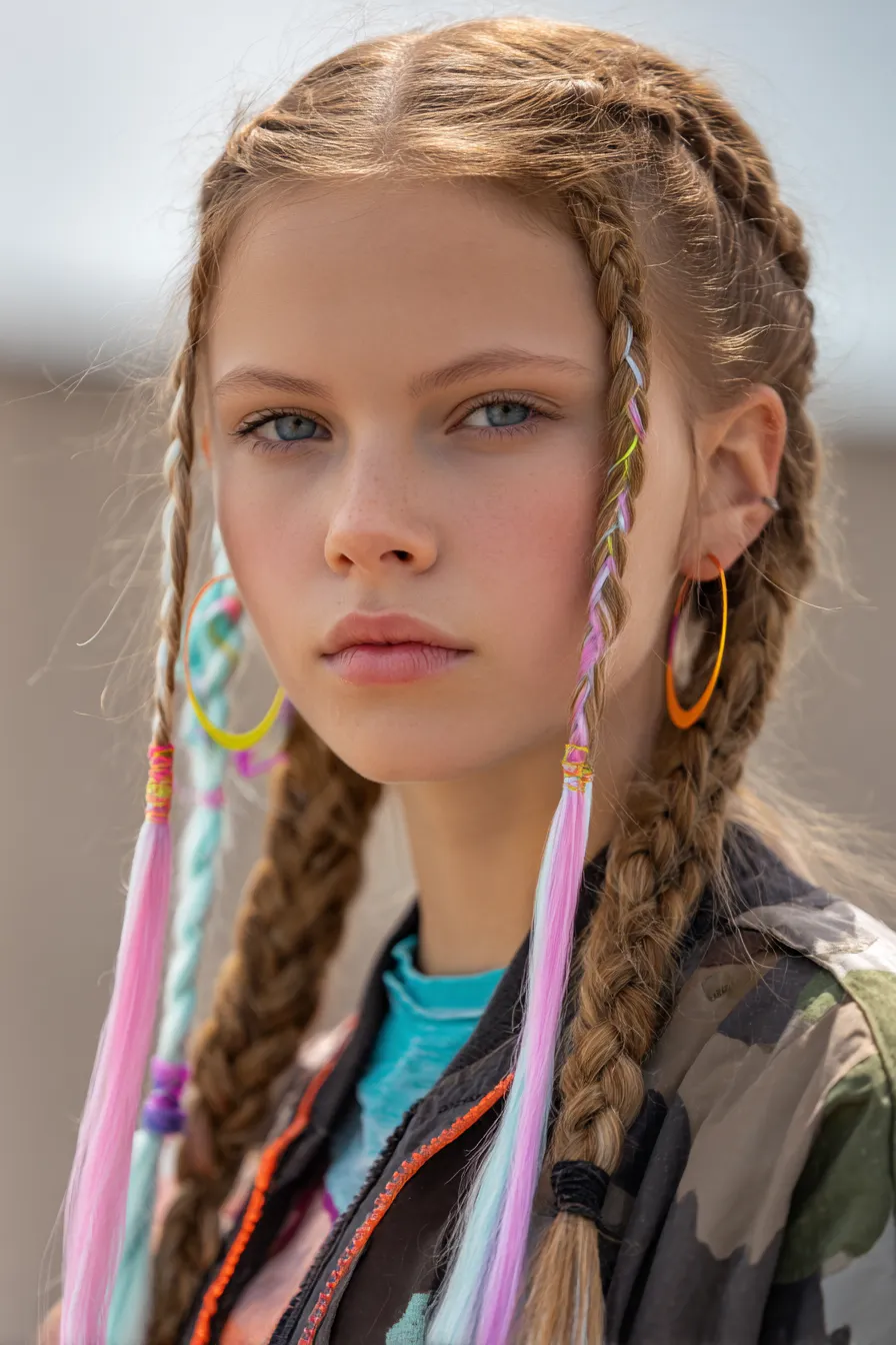 Color-Charged Dutch Braids