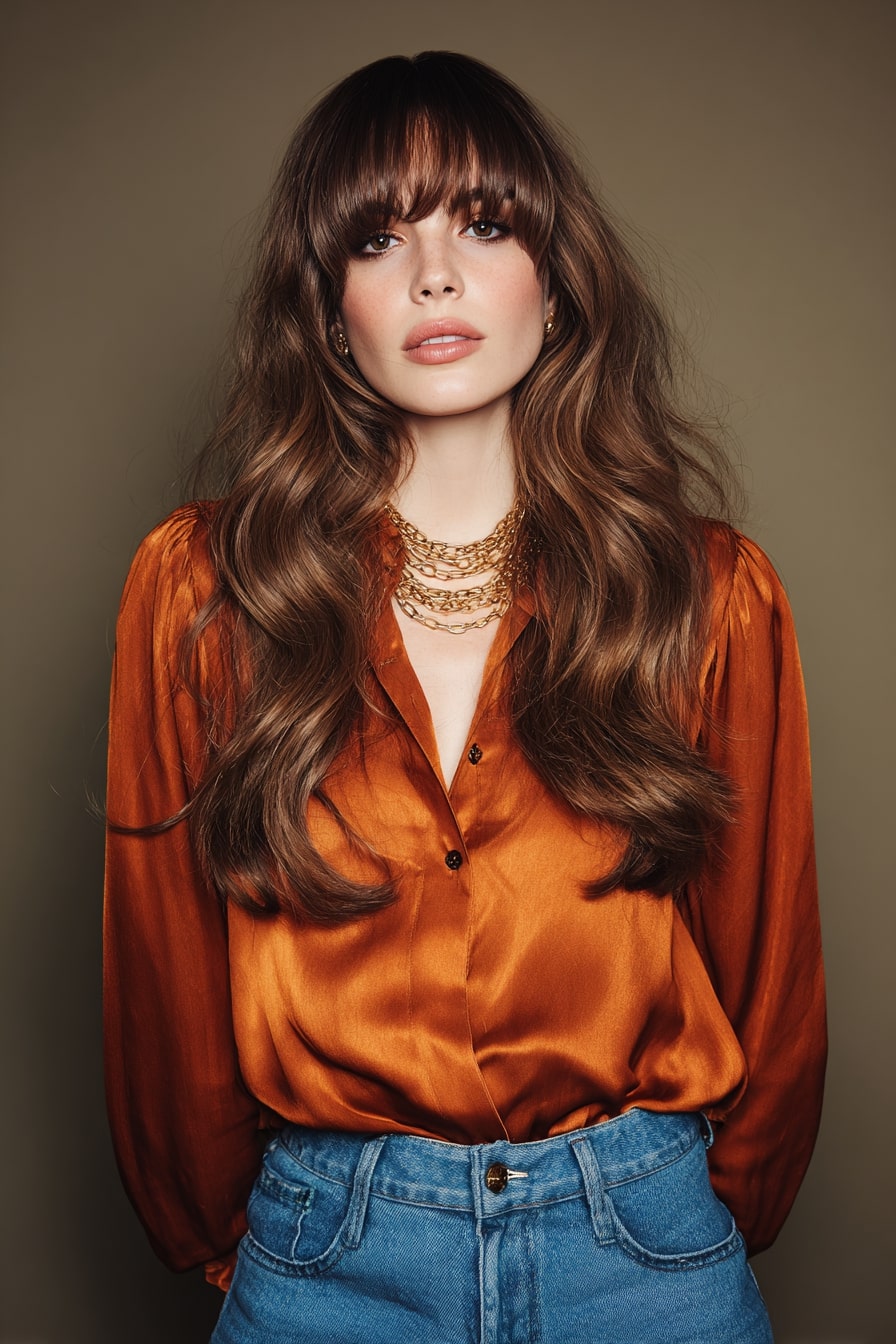 2. Curtain Glow Effortless Retro Energy