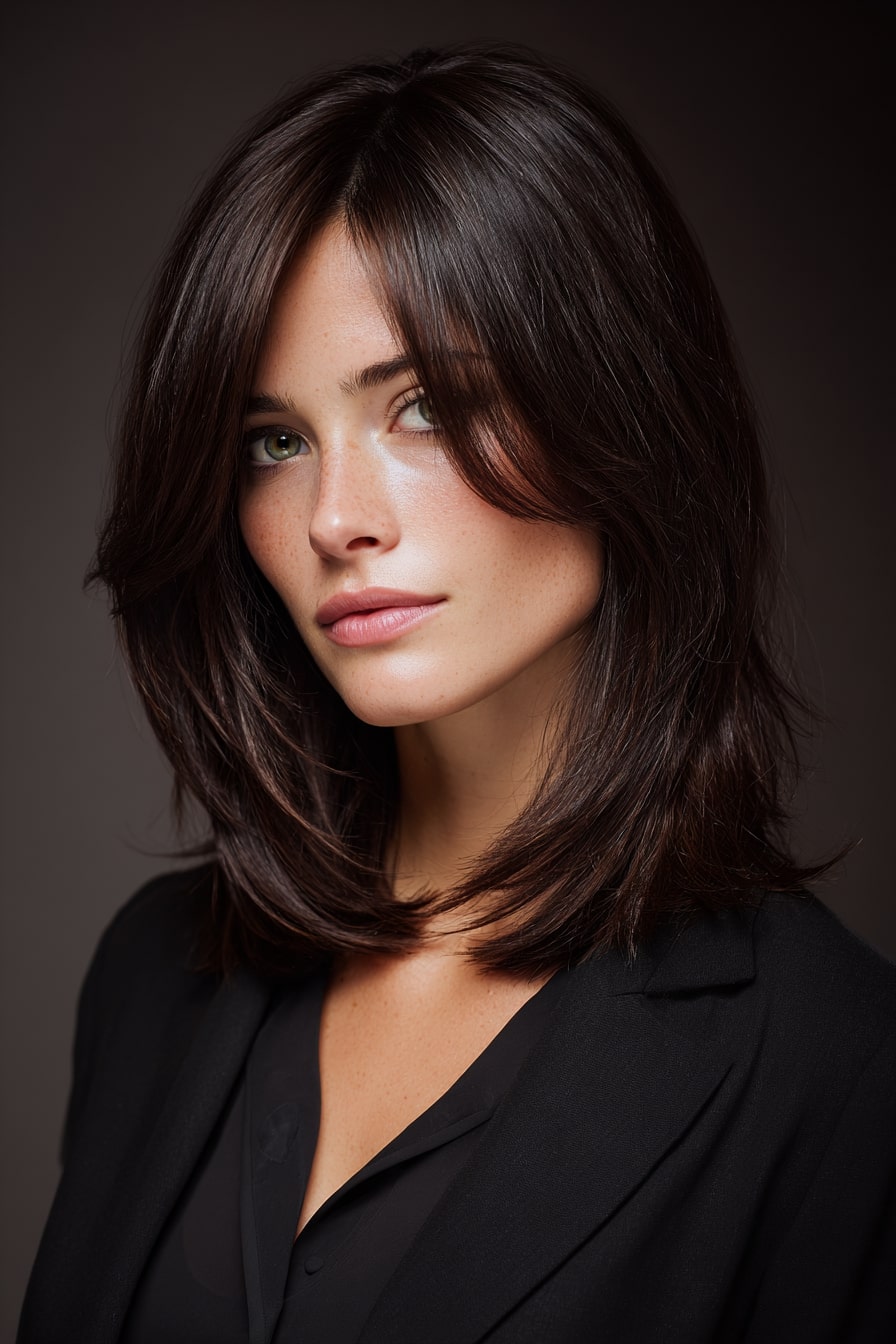 Polished Collarbone Wolf Cut