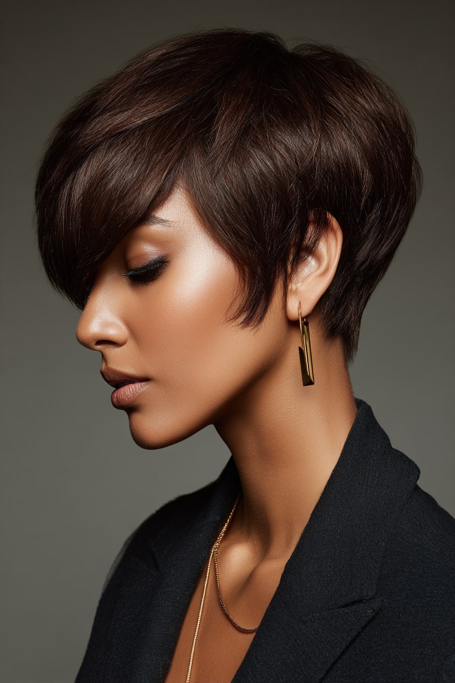 5. Wavy Midnight Pixie