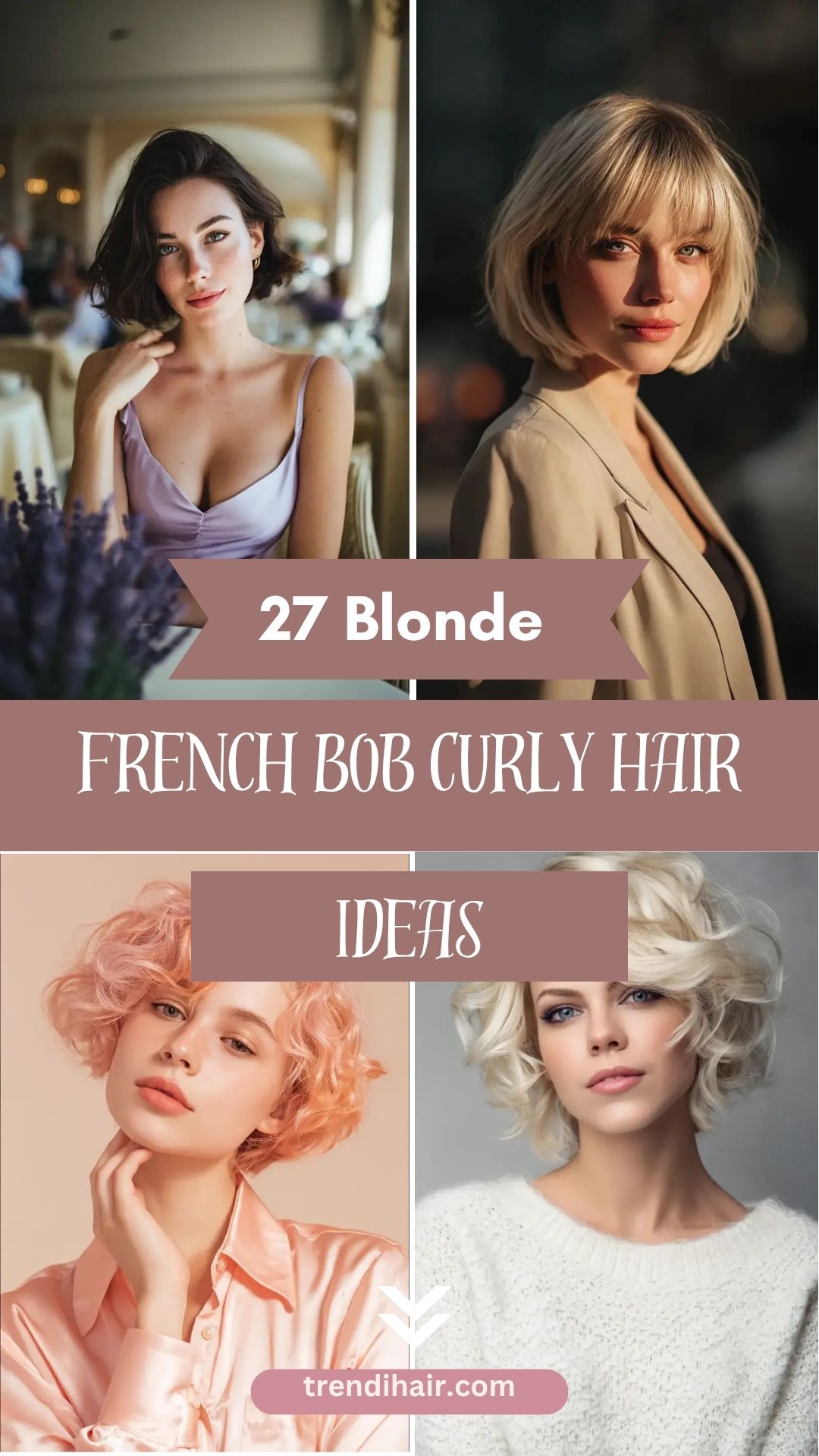 27 Blonde French Bob Curly Hair Ideas