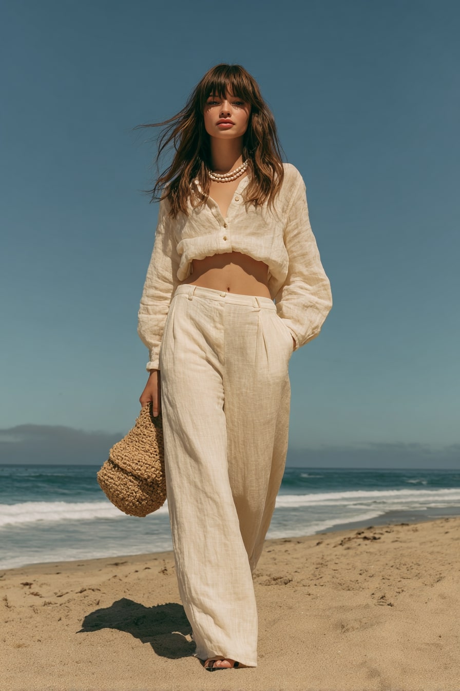 11. Wispy Fringe with Long Layers Coastal Ease