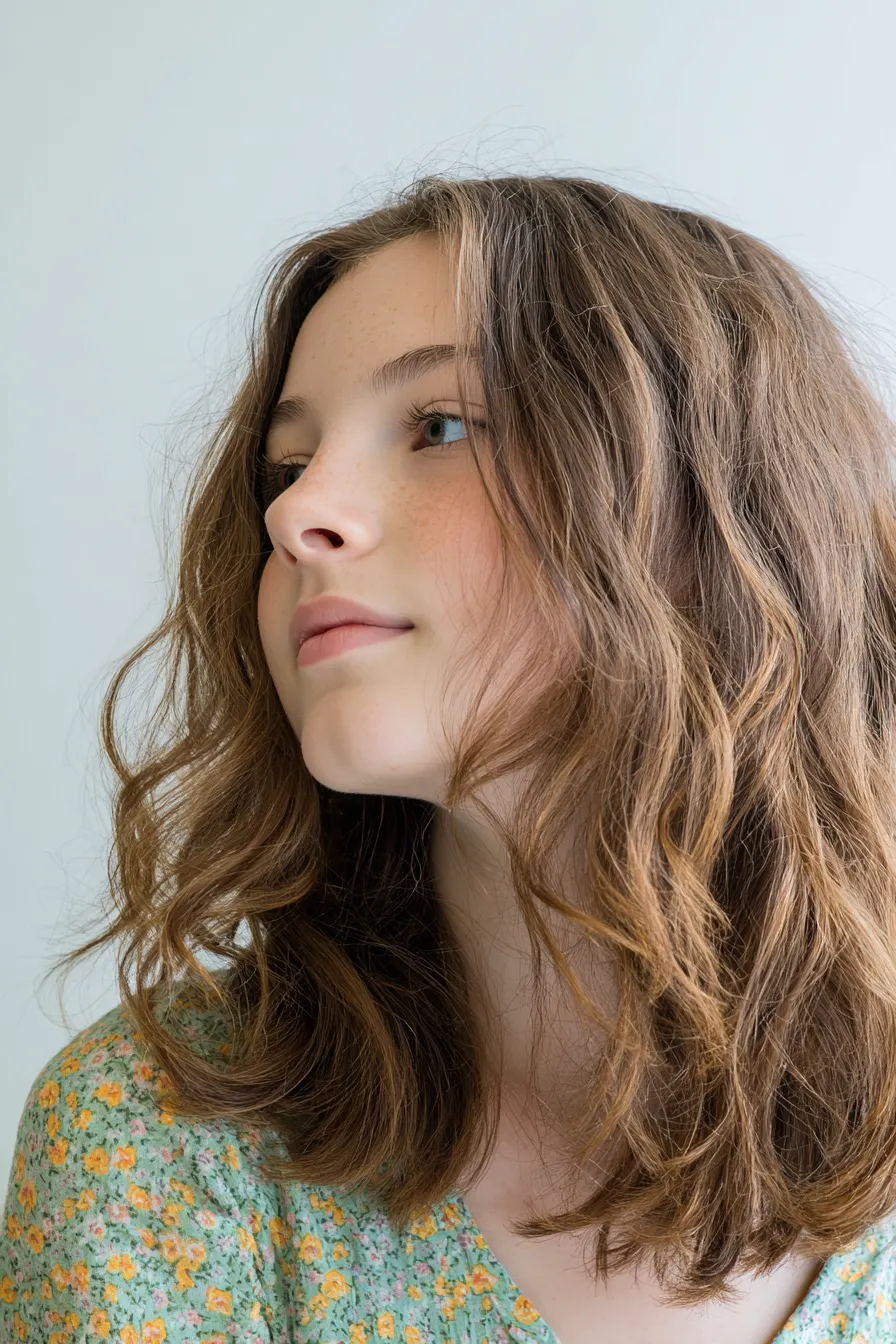 Textured Mid-Length V-Cut