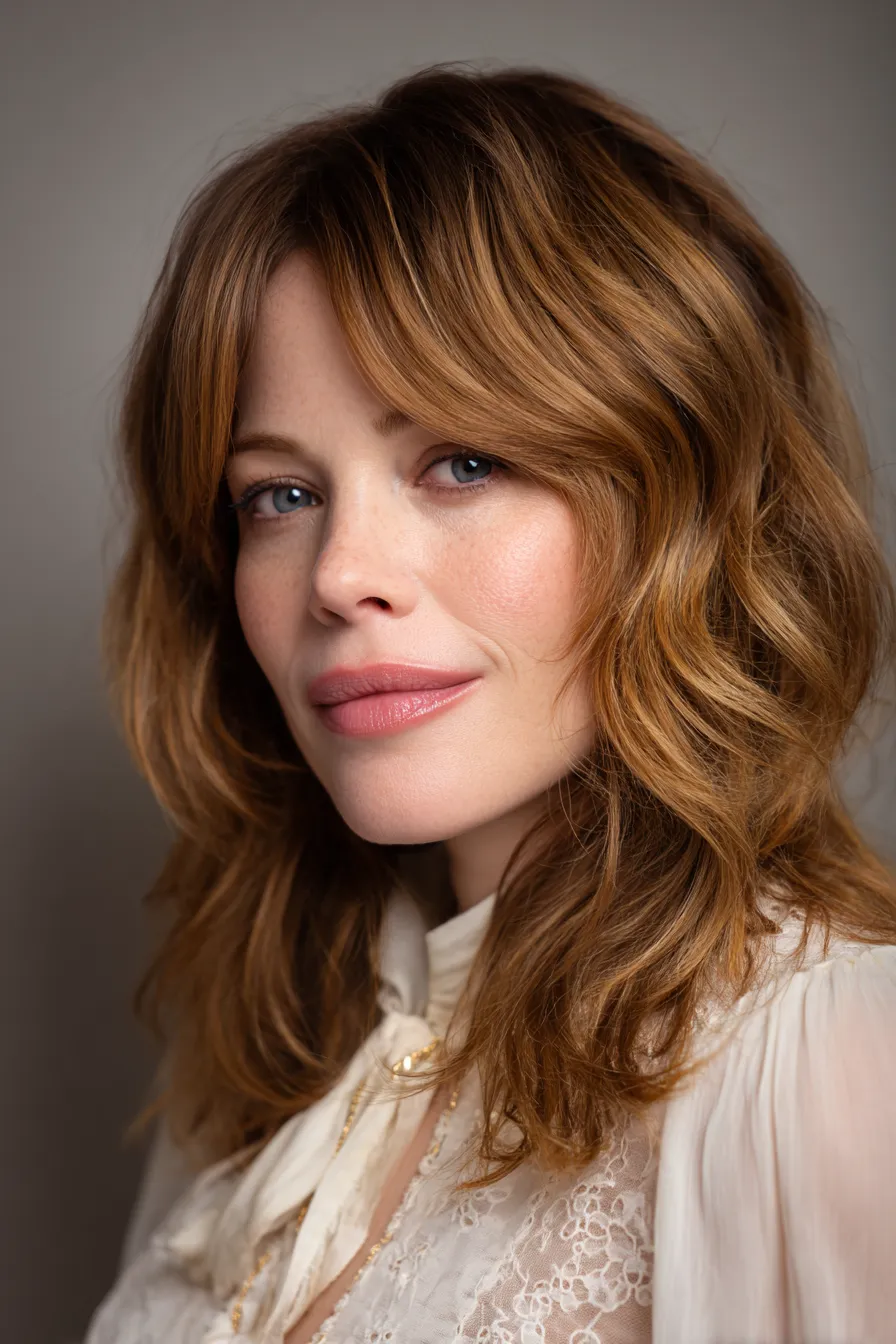 Tousled Shag with Curtain Fringe