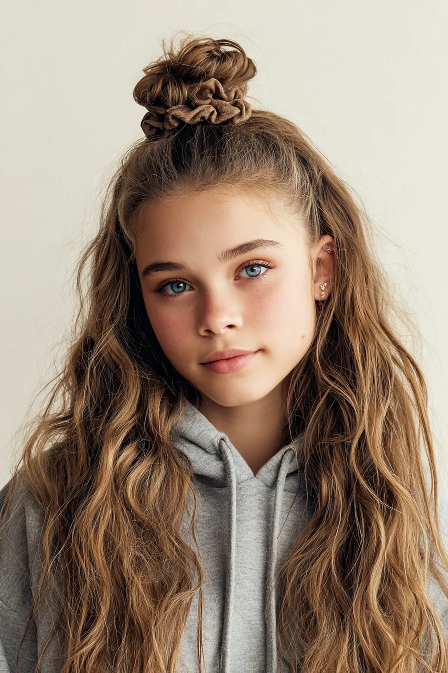 Half-Up Textured Topknot