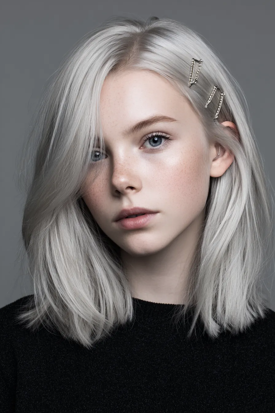 Icy Polished Long Bob