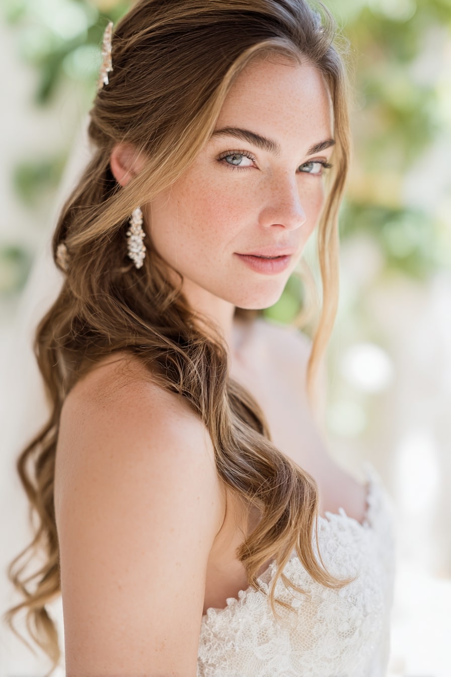 3. The Whispered Waves – Western Bridal Look