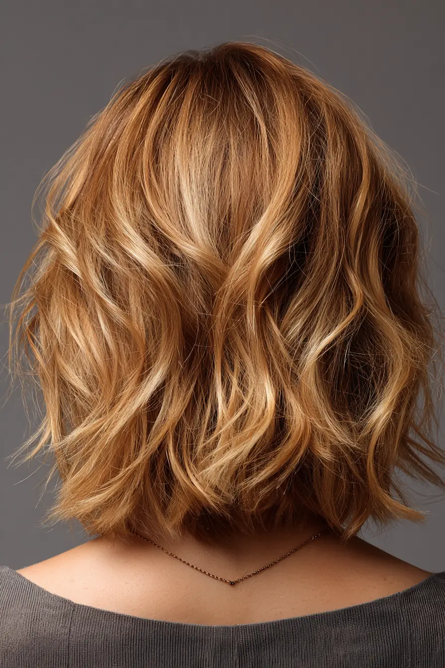 Tousled Blonde Work-Wave Lob