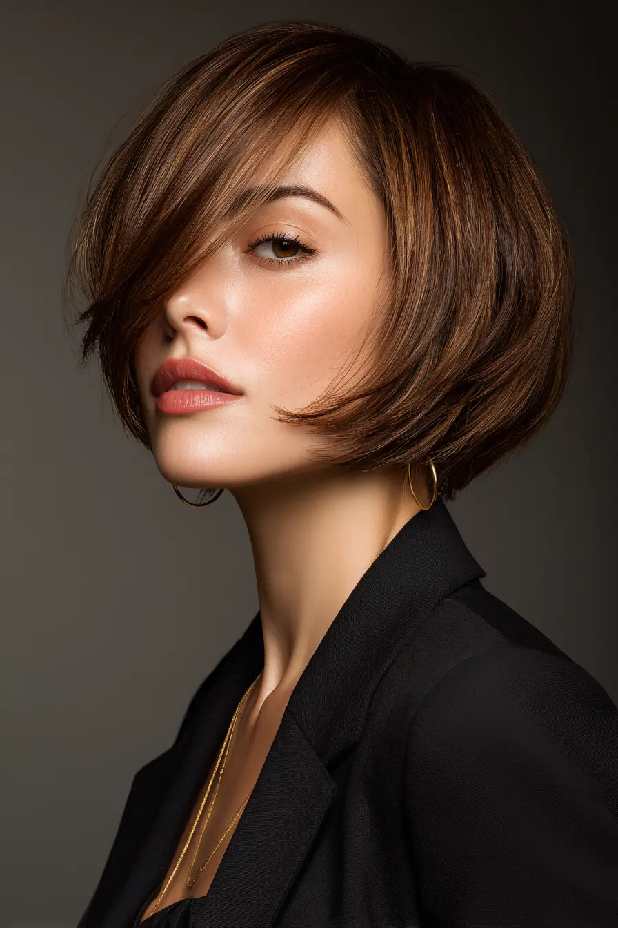 Sculpted Side-Swept Bob