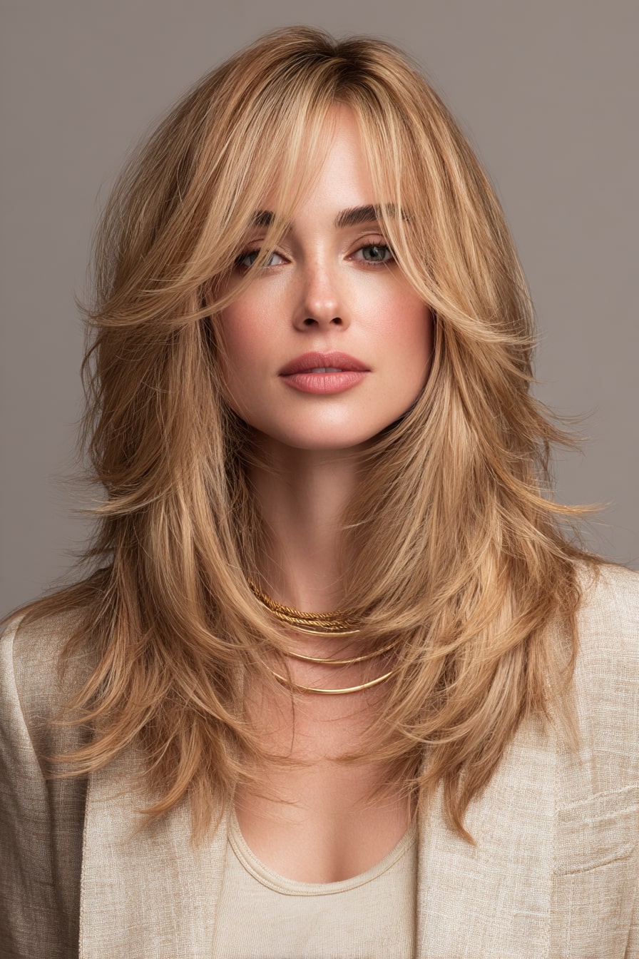 The Interior Designer — Feathered Medium V-Cut with Soft Layers