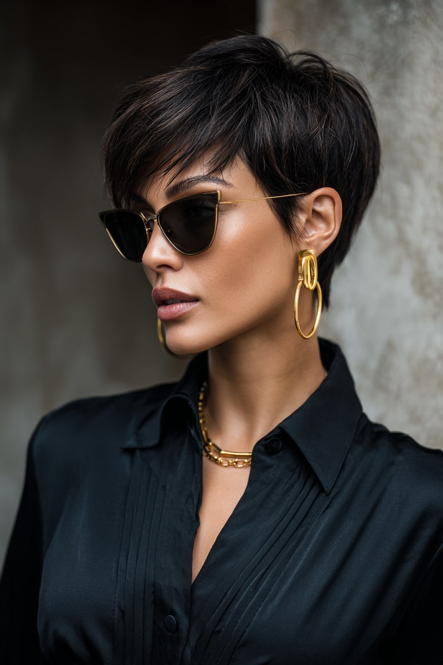 The Fashion Buyer — Chic Short V-Cut Bob with Angled Layers