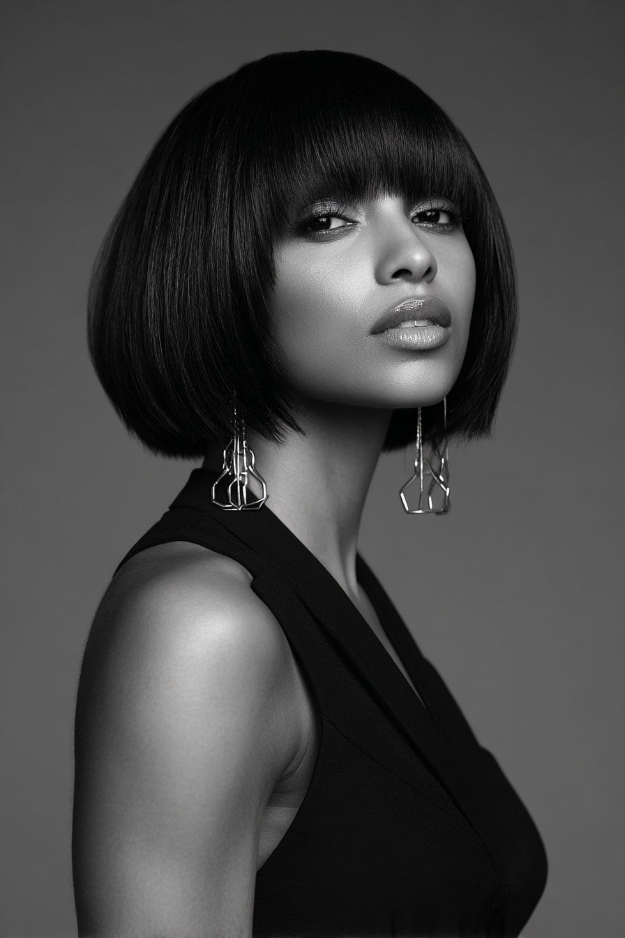 The Sleek Hybrid Bob