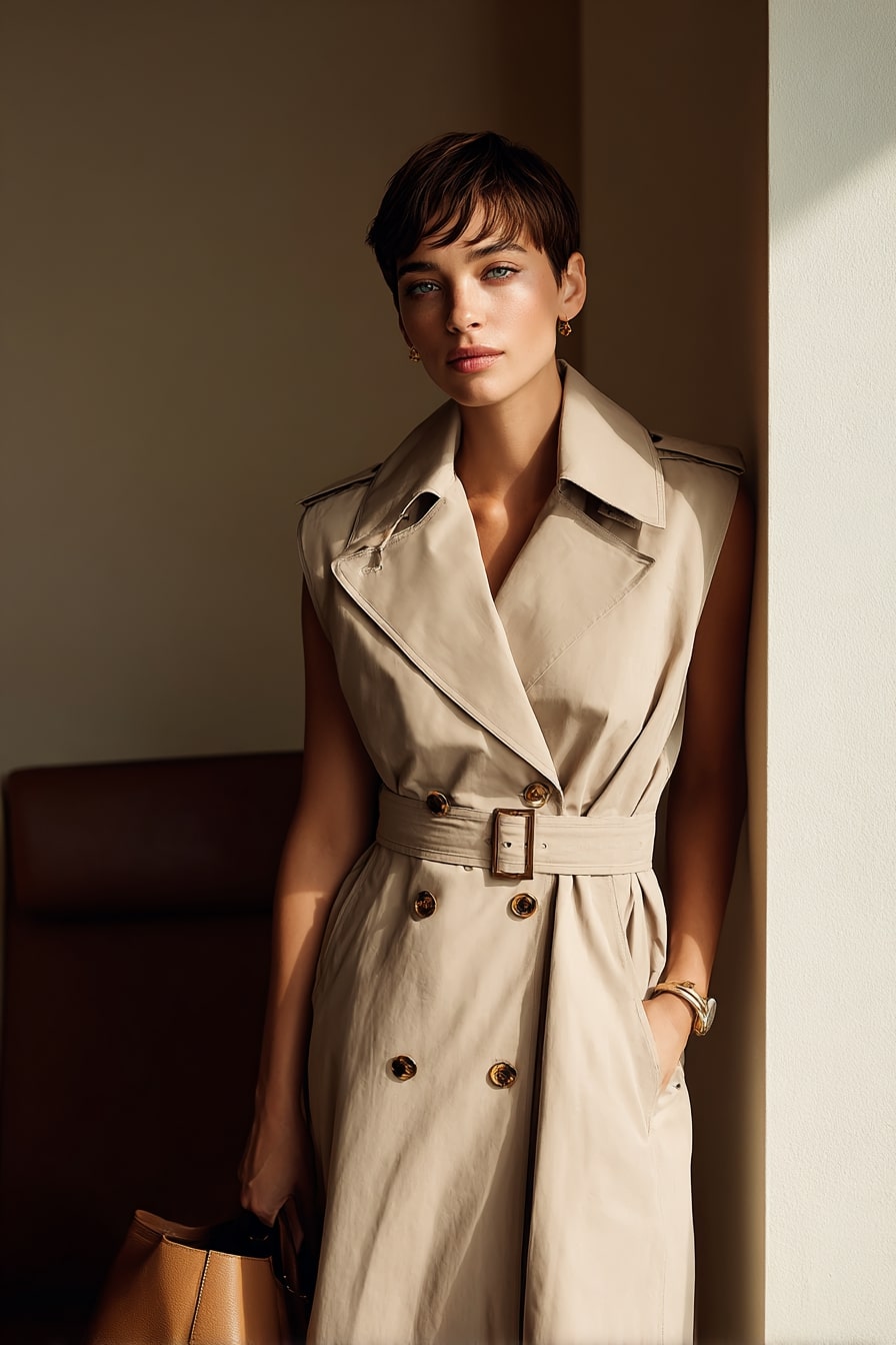 Refined Edge – The Belted Trench Dress