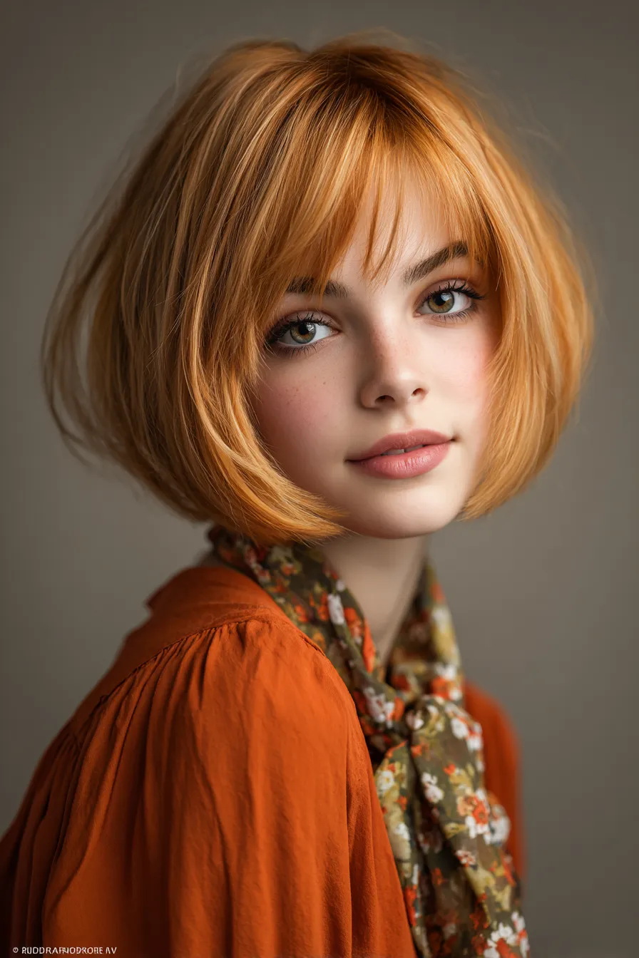 Soft Copper Curve Bob