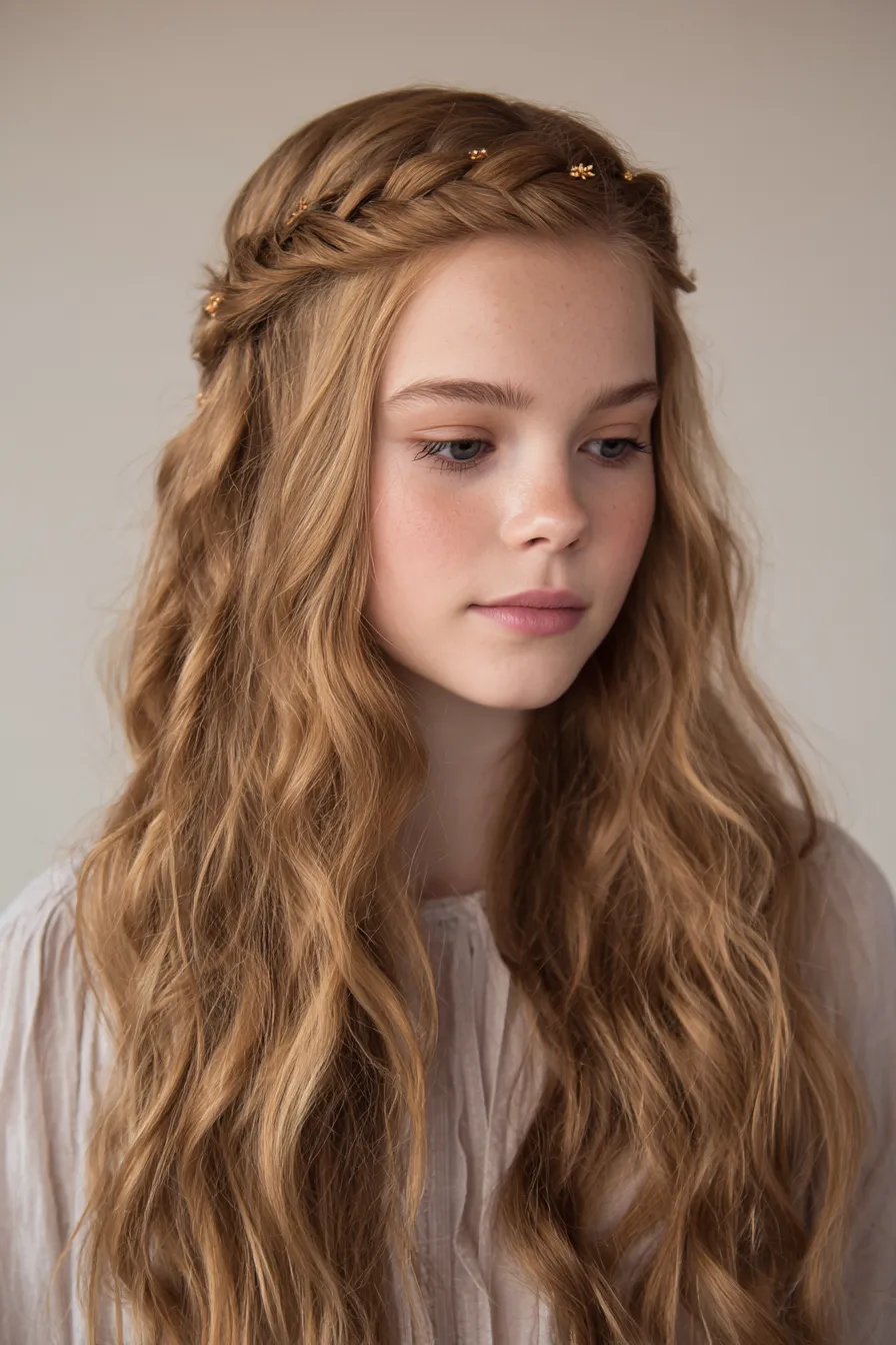 Bohemian Braid with Loose Waves