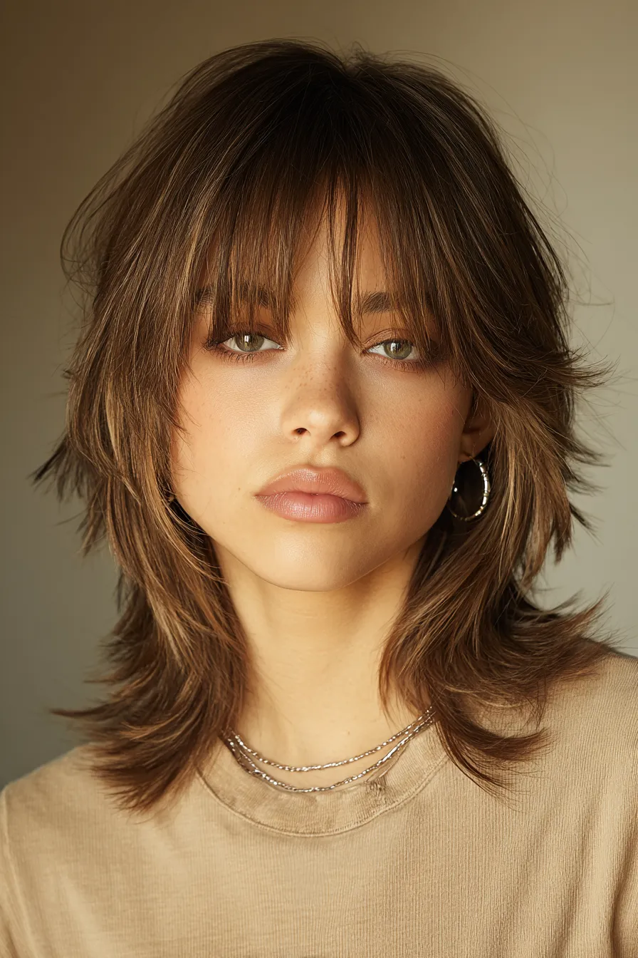 Shaggy Midi with Soft Veil Fringe