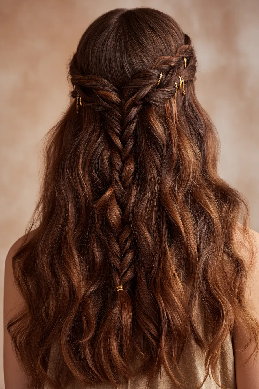 Braided Half-Up Cascade with Soft Wave Flow