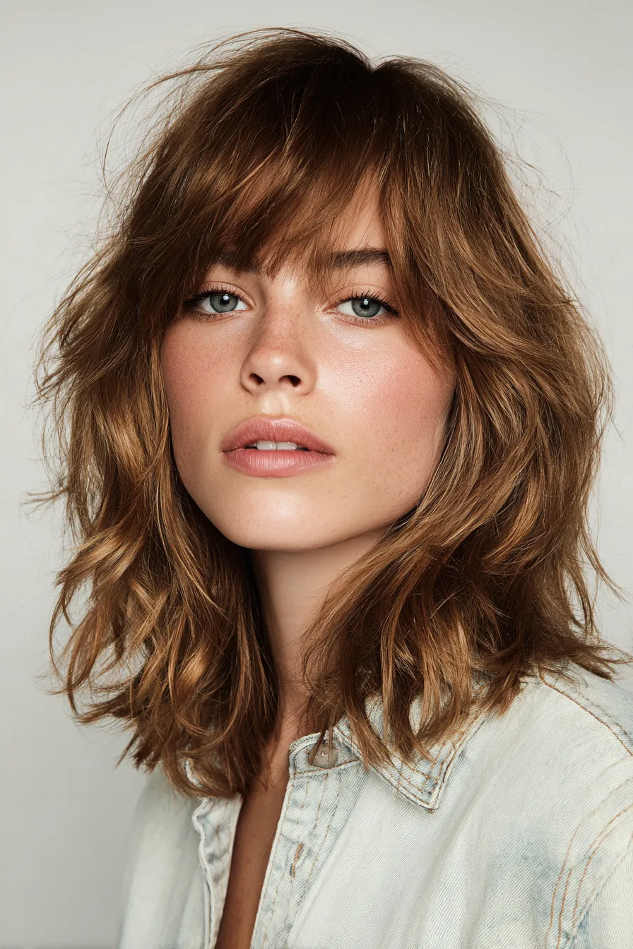 Textured Blunt Shag-Lob