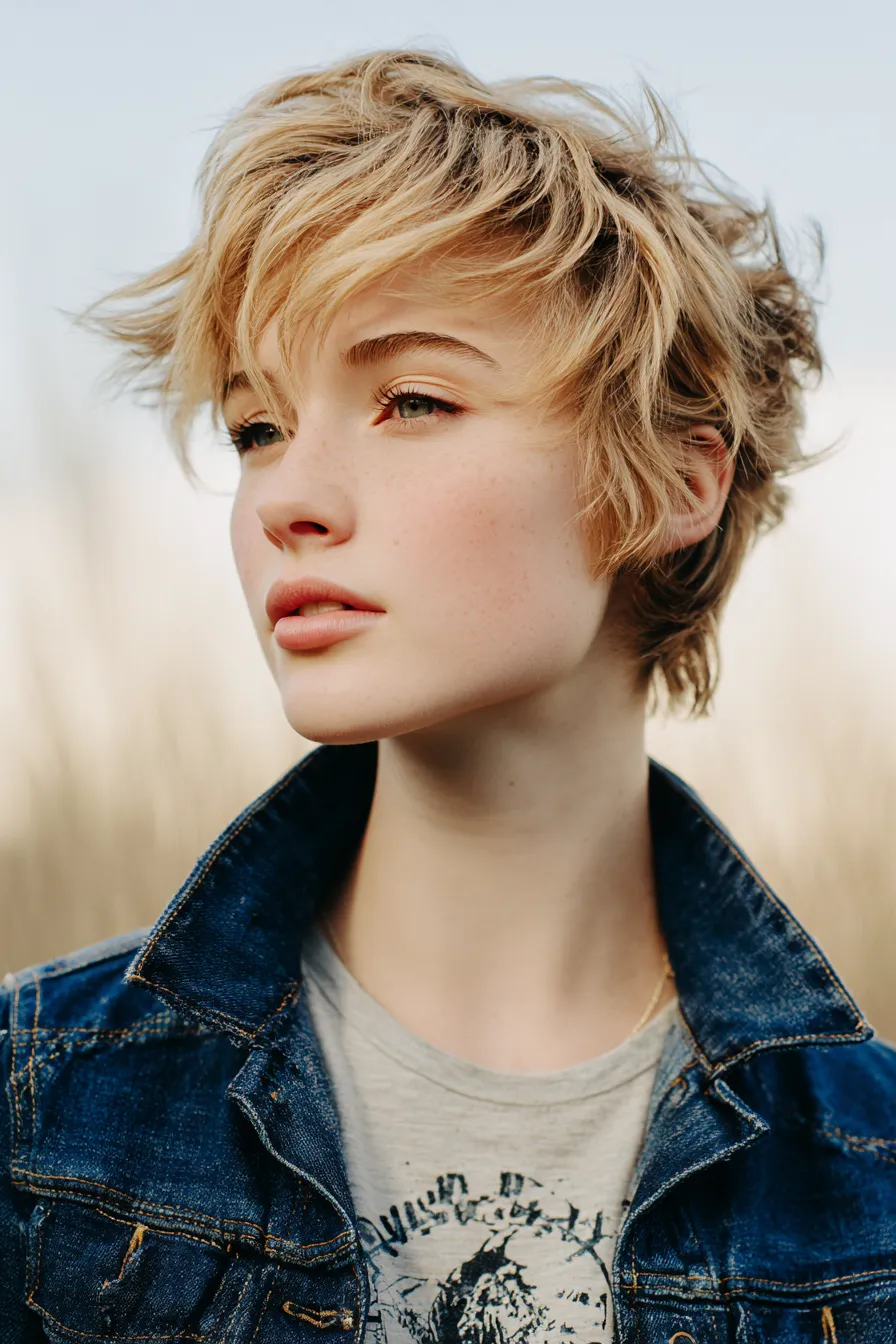 Windswept Layered Pixie