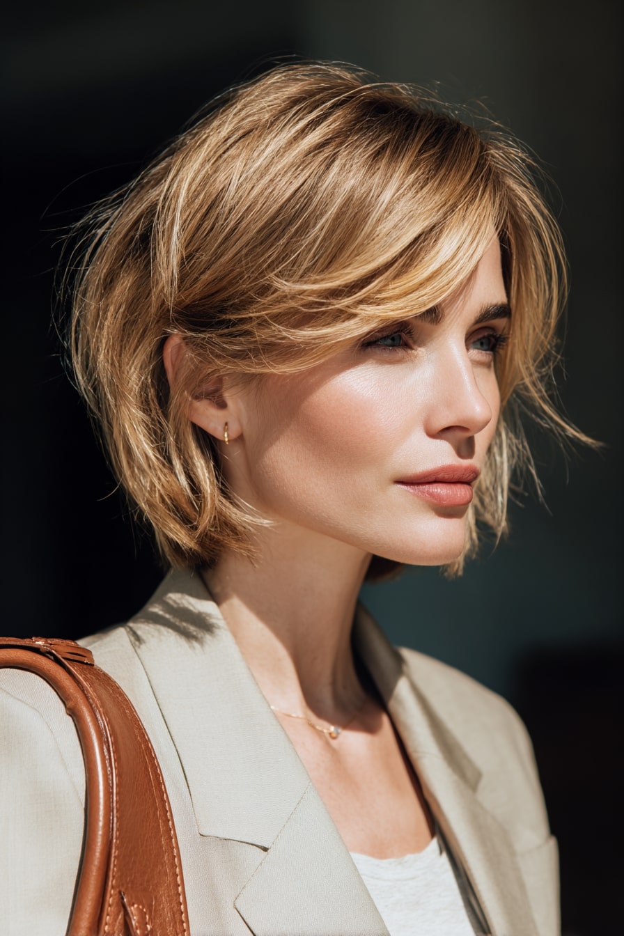 The Metro Muse – Short Layered Feather Bob