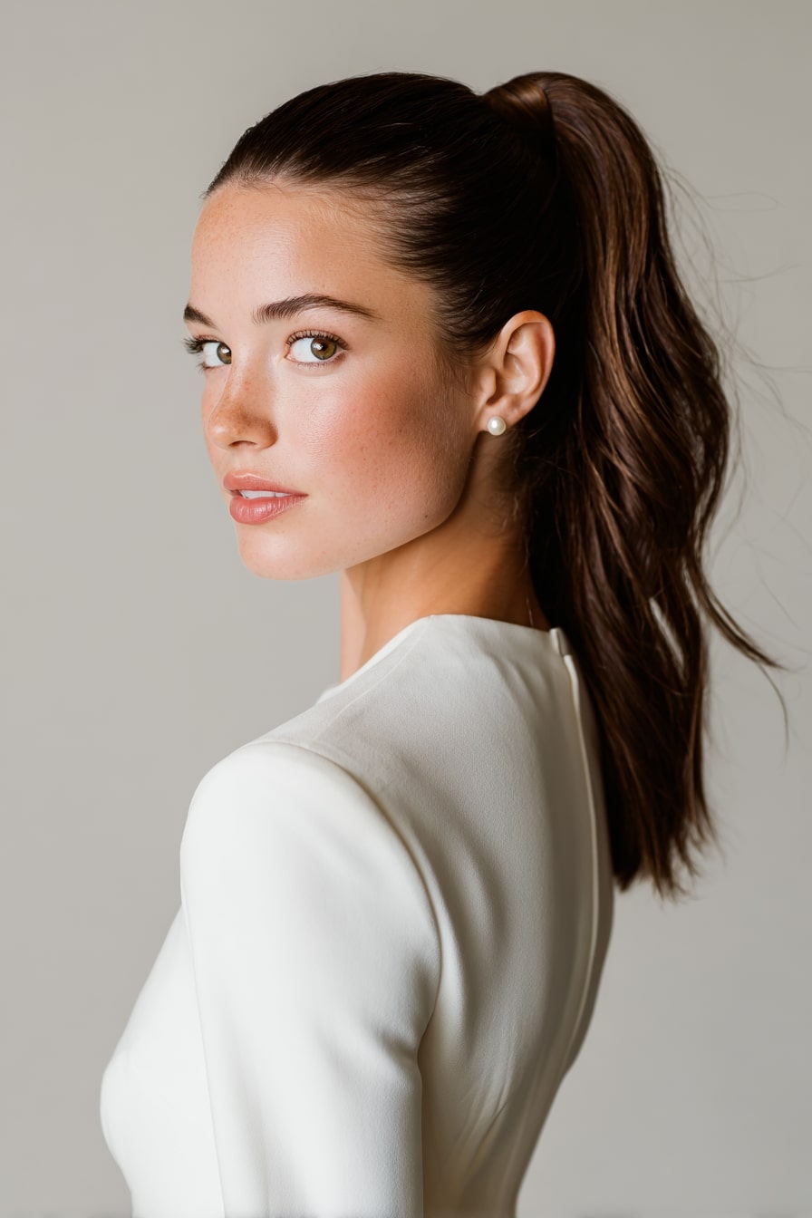 5. Modern Textured Ponytail – Minimalist Chic