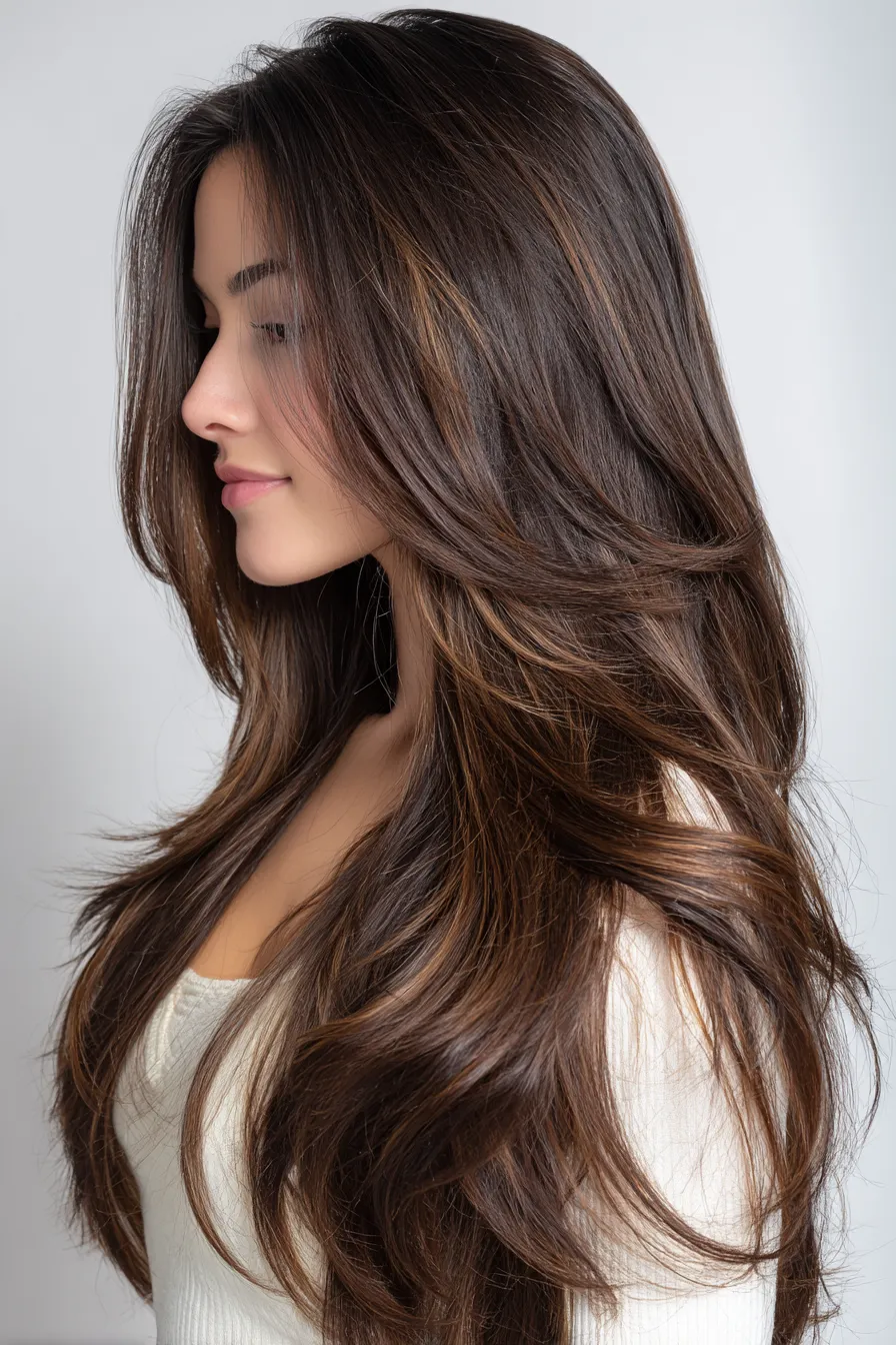 Long Layered V-Cut with Flowing Volume