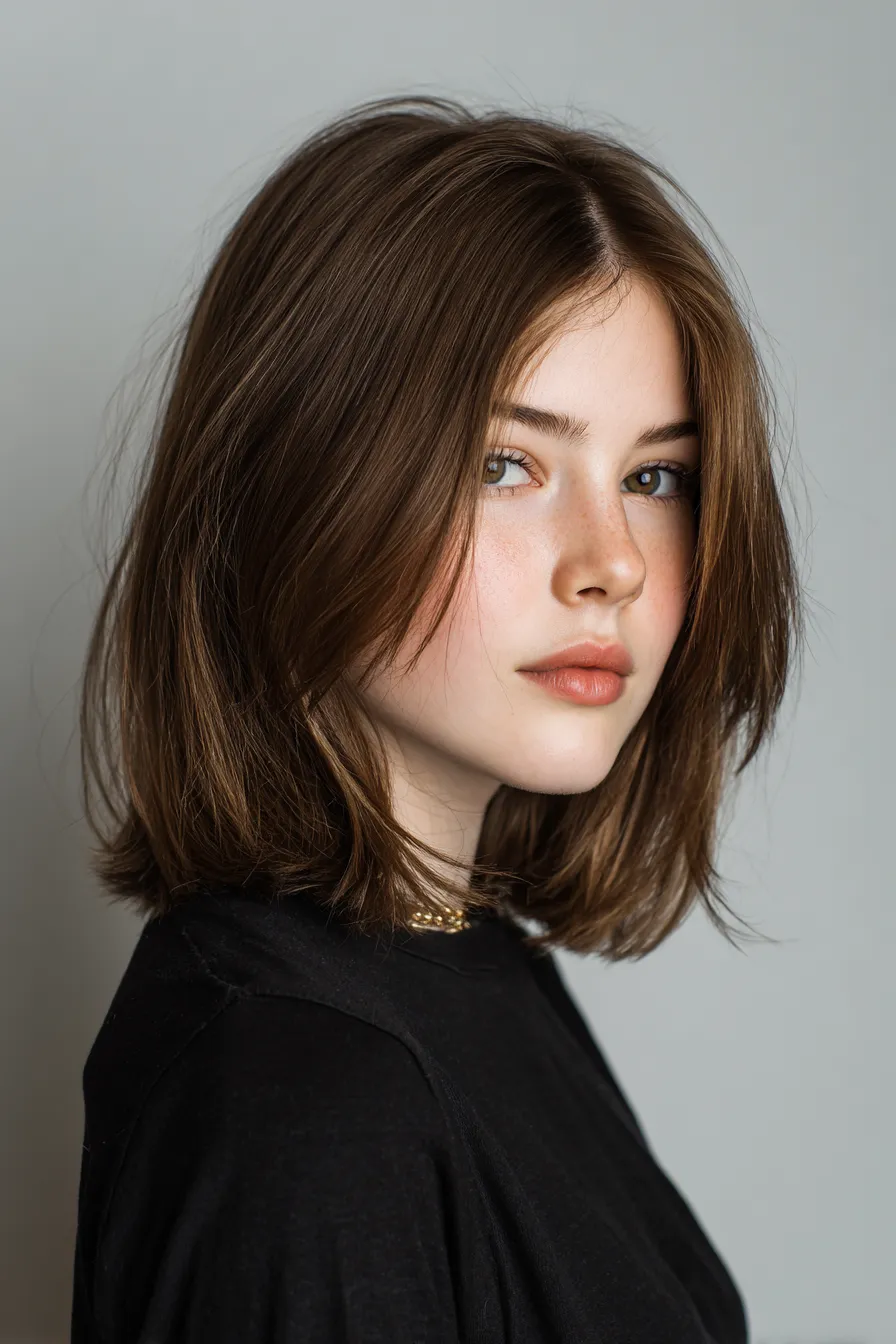 Soft Layered Bob with Subtle Volume