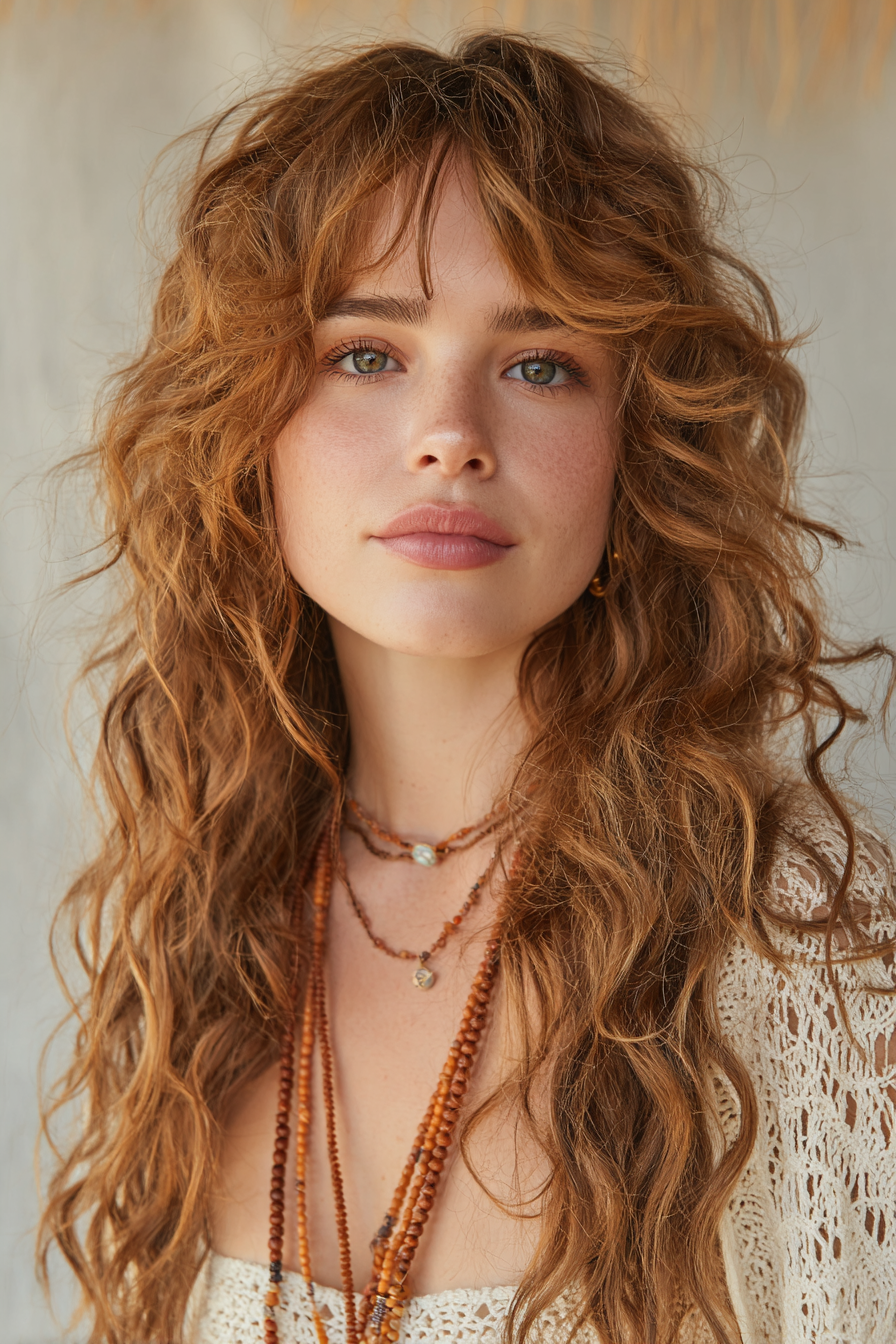 9. The Sculpted Flow Sleek Curtain Bangs with Defined Shape