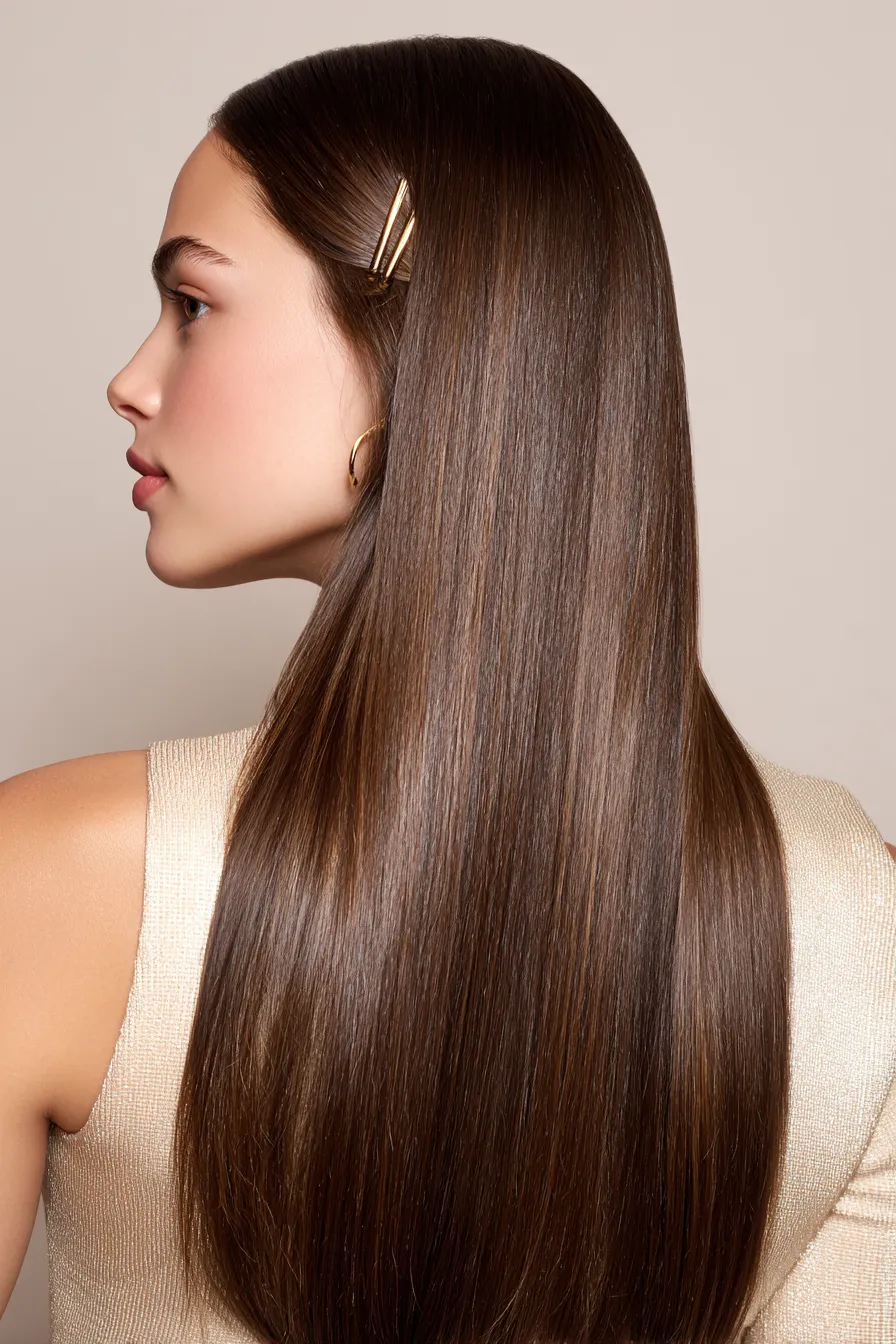 Sleek Side-Pinned V-Cut