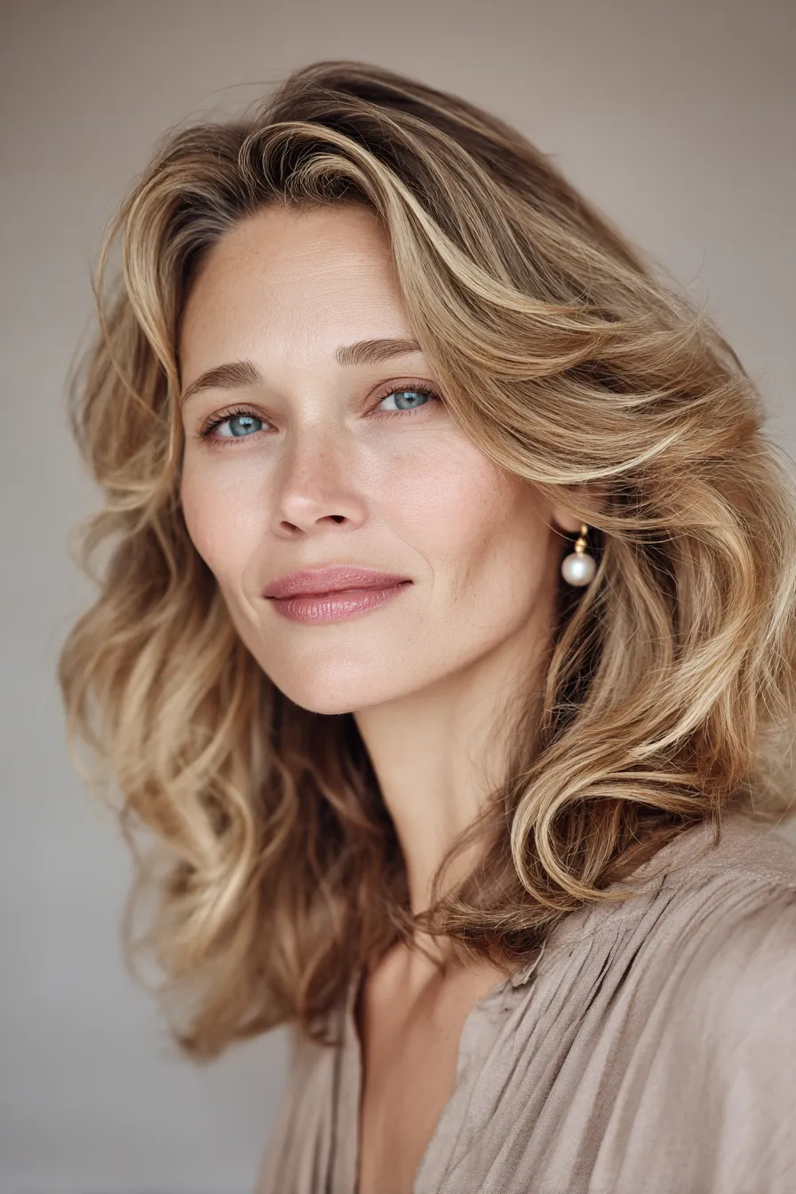 Soft Blonde Layers with Natural Volume