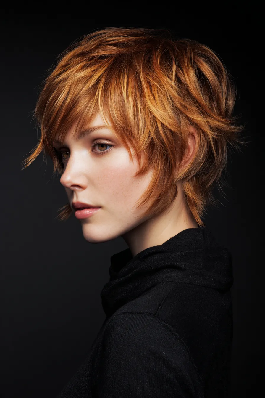 Copper-Tousled Mini Shag
