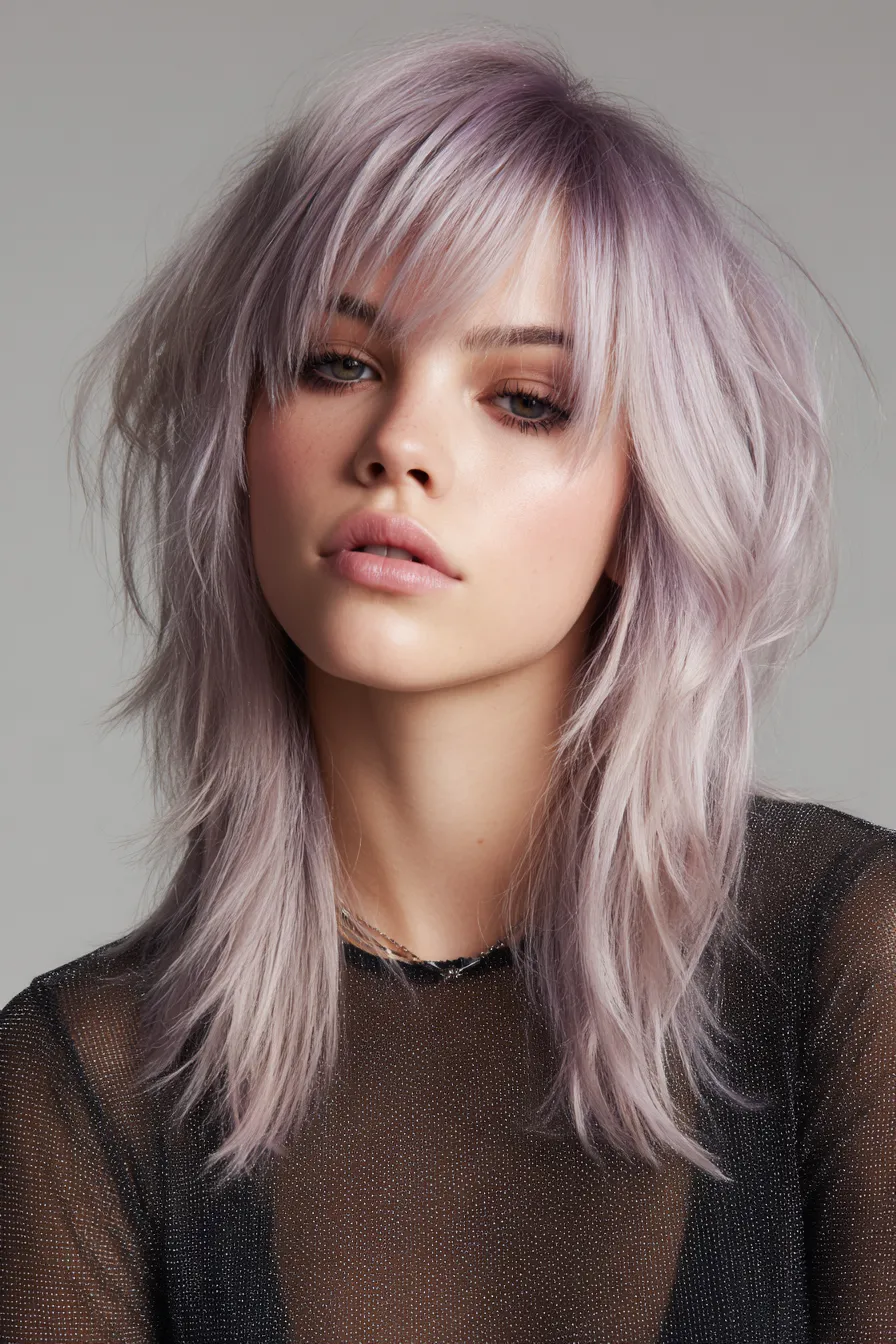 Smoky-Lilac Edge Shag