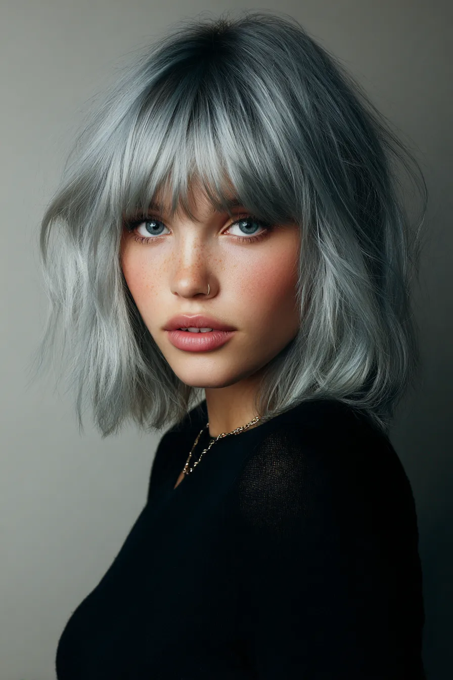 Silver-Soft Boxy Shag