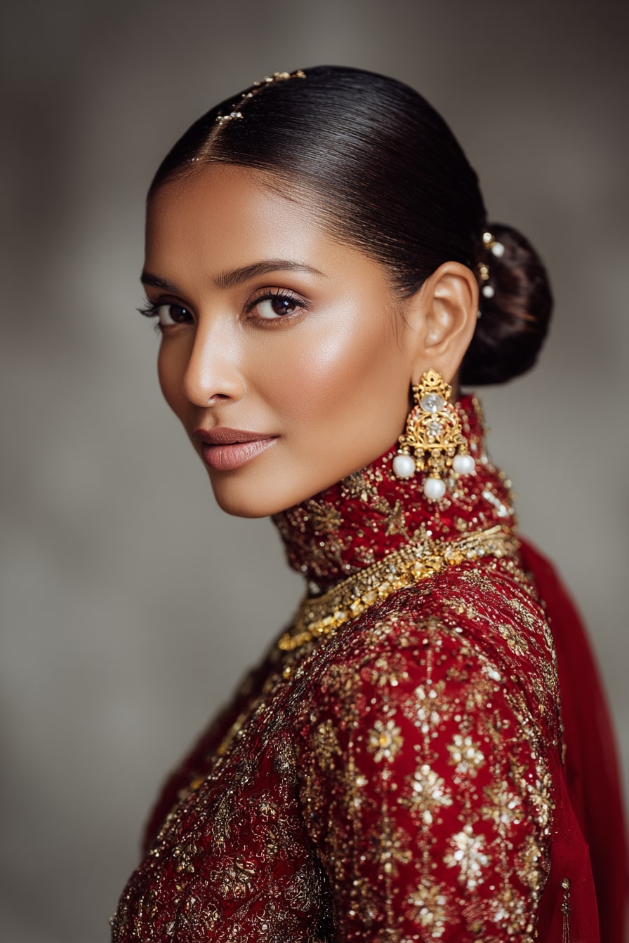 The Royal Dupatta Bun