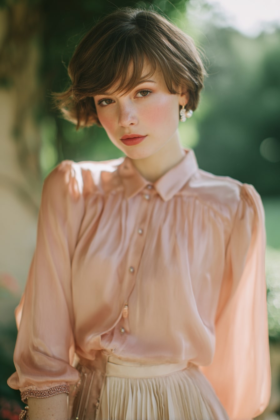 8: “Satin Rebel” Wet Look Pixie