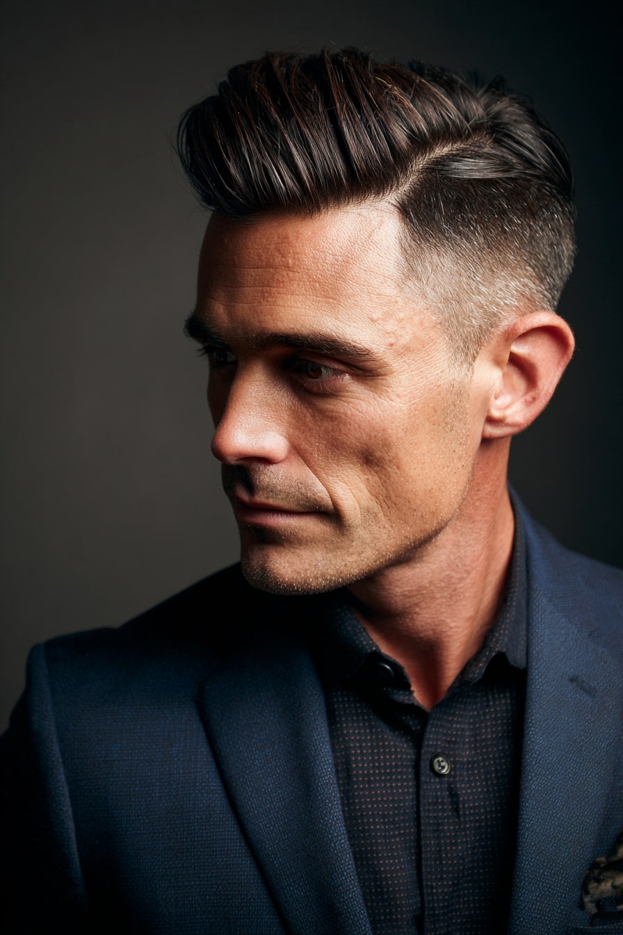 9. The Side-Swept Pompadour (Men’s)