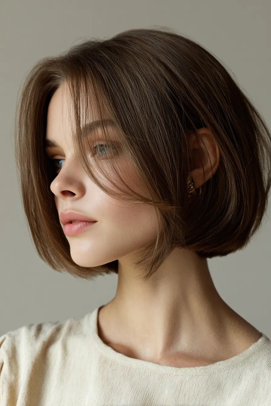 Soft Curved Bob with Chin-Length Silhouette