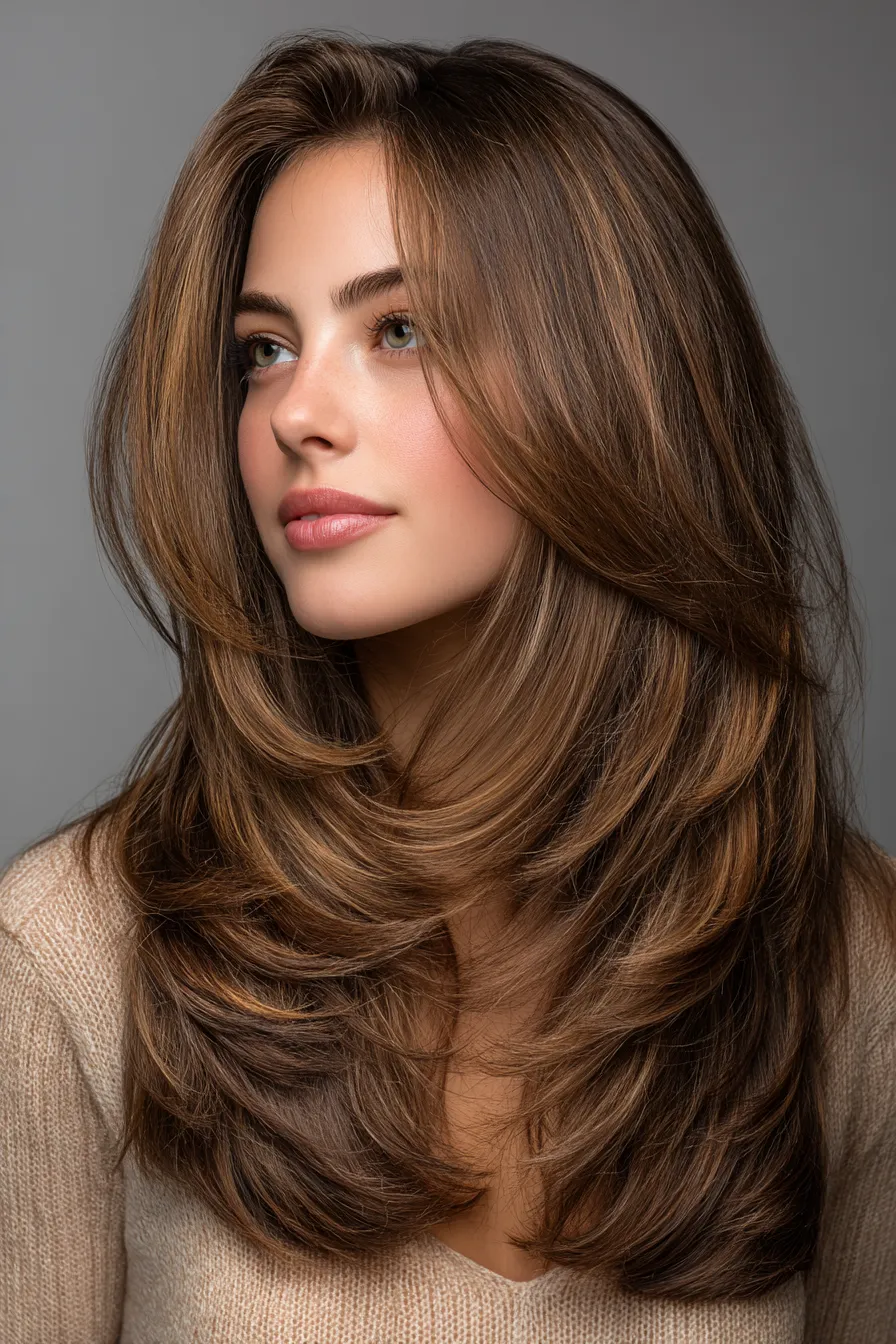 Sculpted Long Layers with Soft Volume