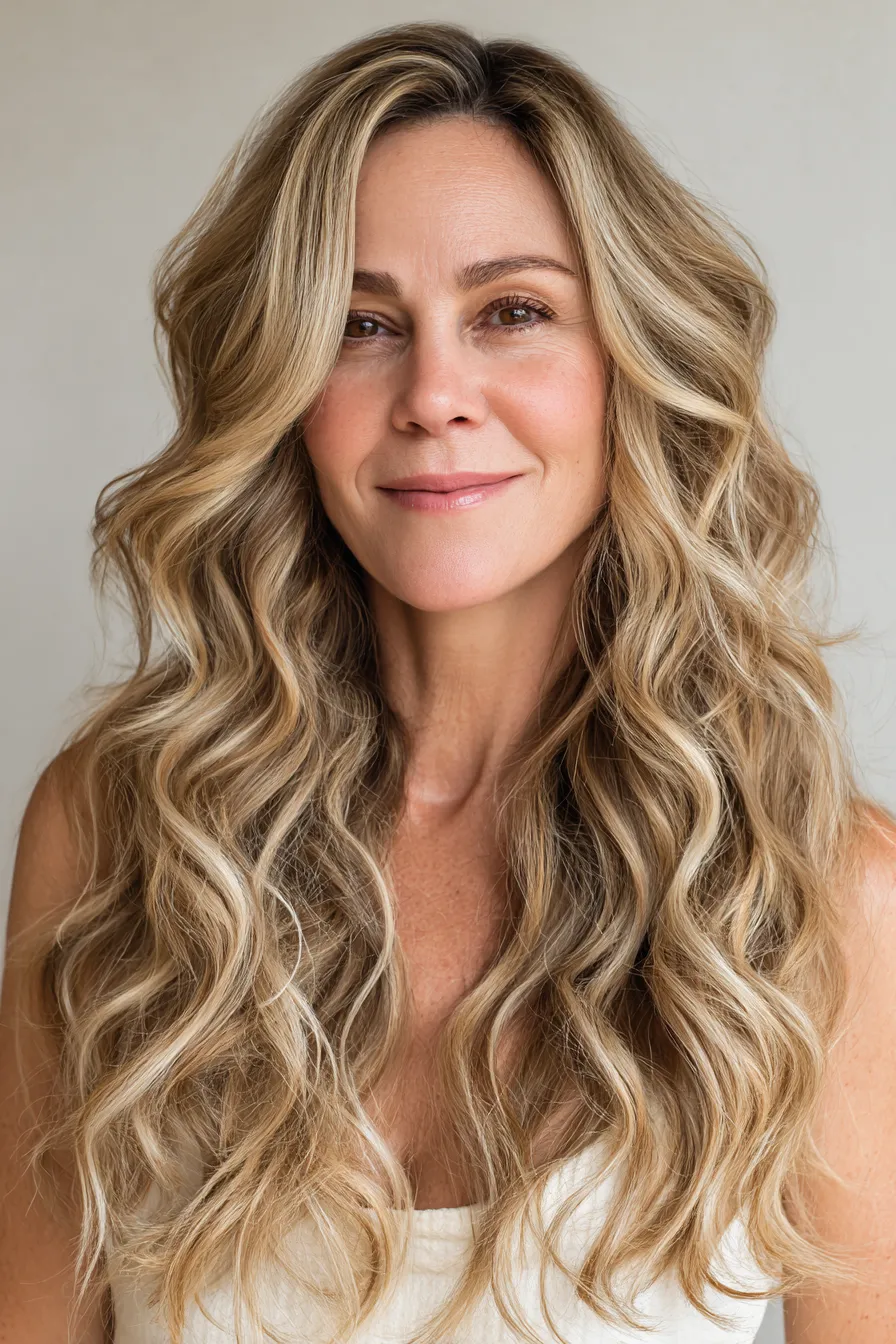 Long Flowing Waves with Face-Framing Lift