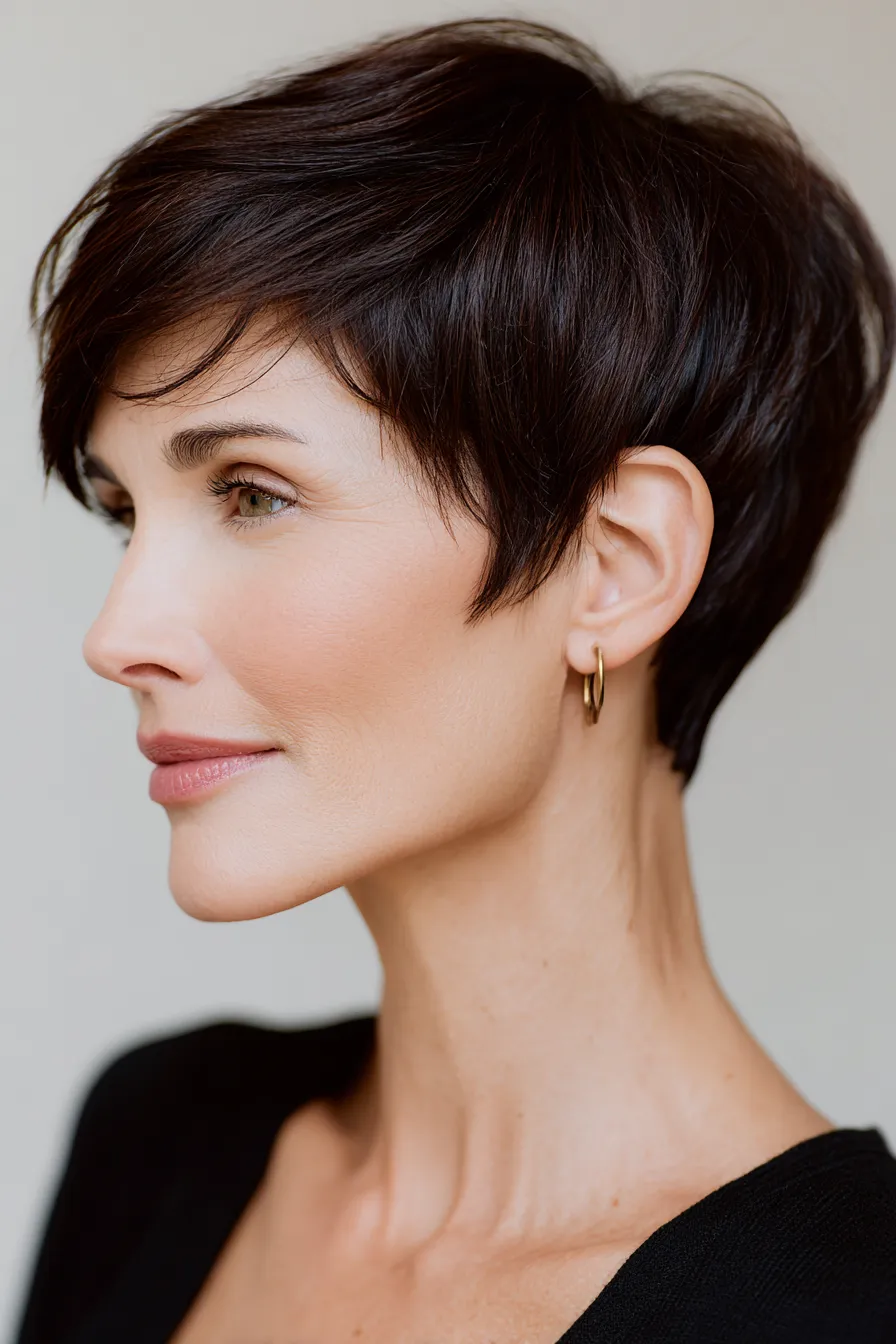 Tapered Pixie with Textured Layers