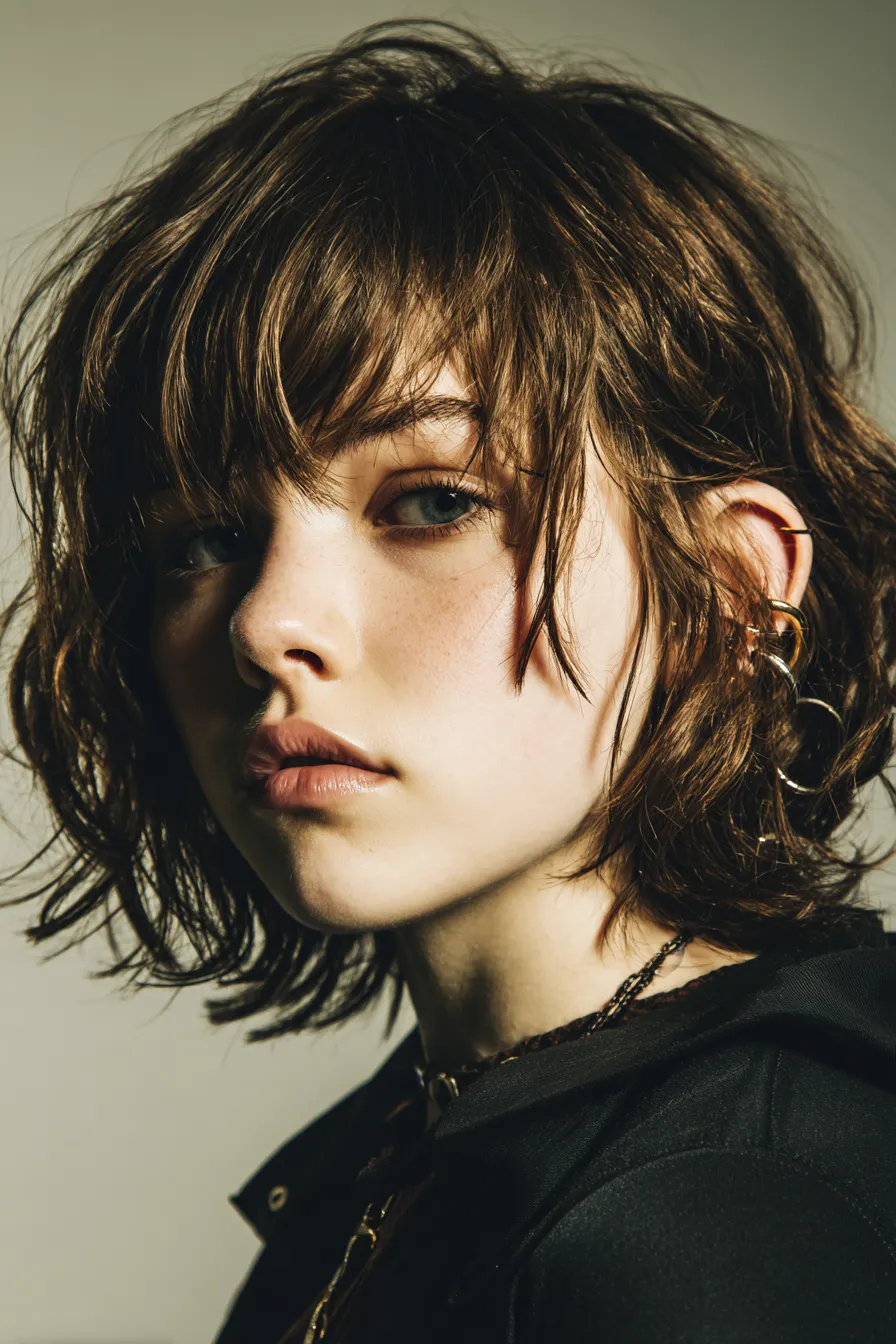 Textured Crop with Tousled Layers