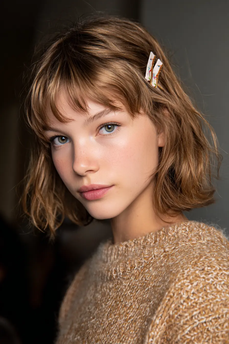 Textured Bob with Fringe