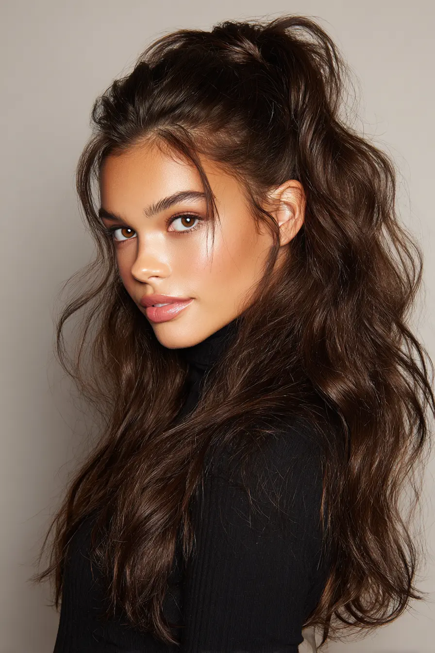 Volumized Half-Up Waves