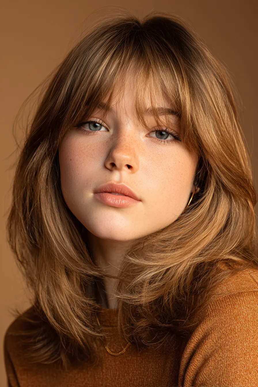 Feathered Layer Flow with Curtain Fringe