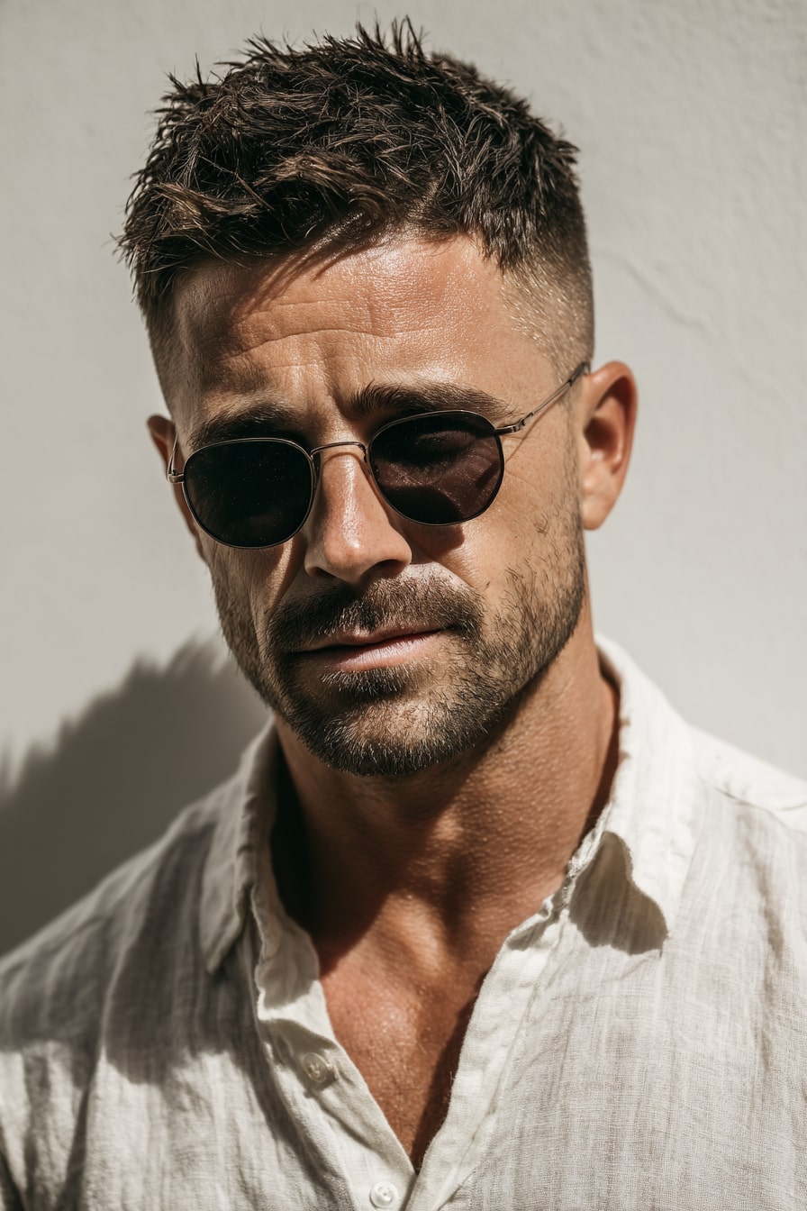 8. The Textured Crop Fade (Men’s)