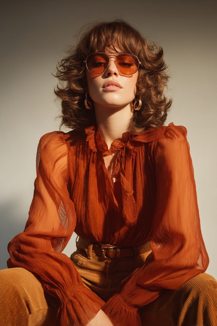 4. Vintage Revival  70s Textured Volume