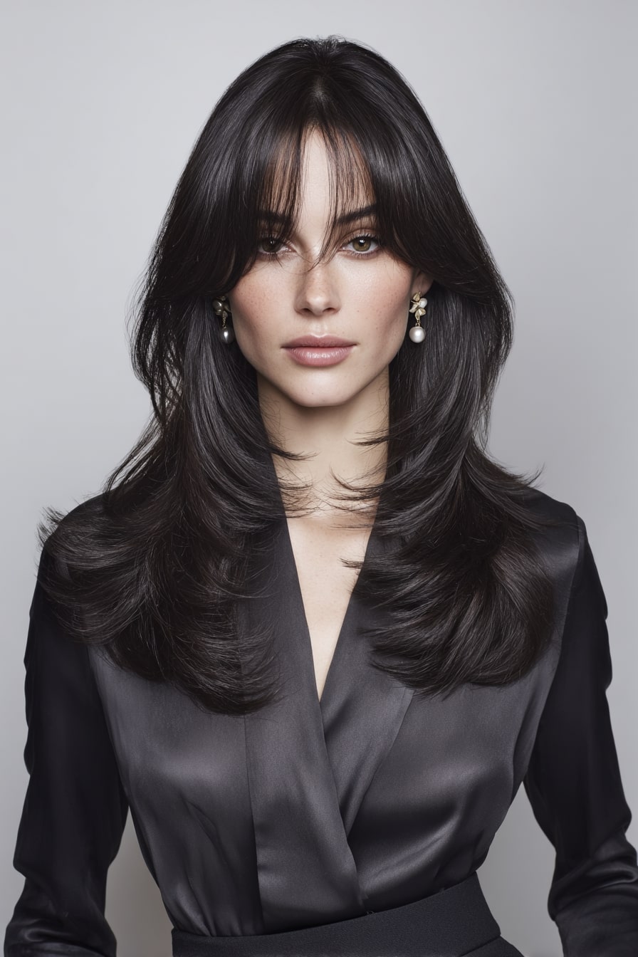 4. Glossy Long Layers Urban Luxe