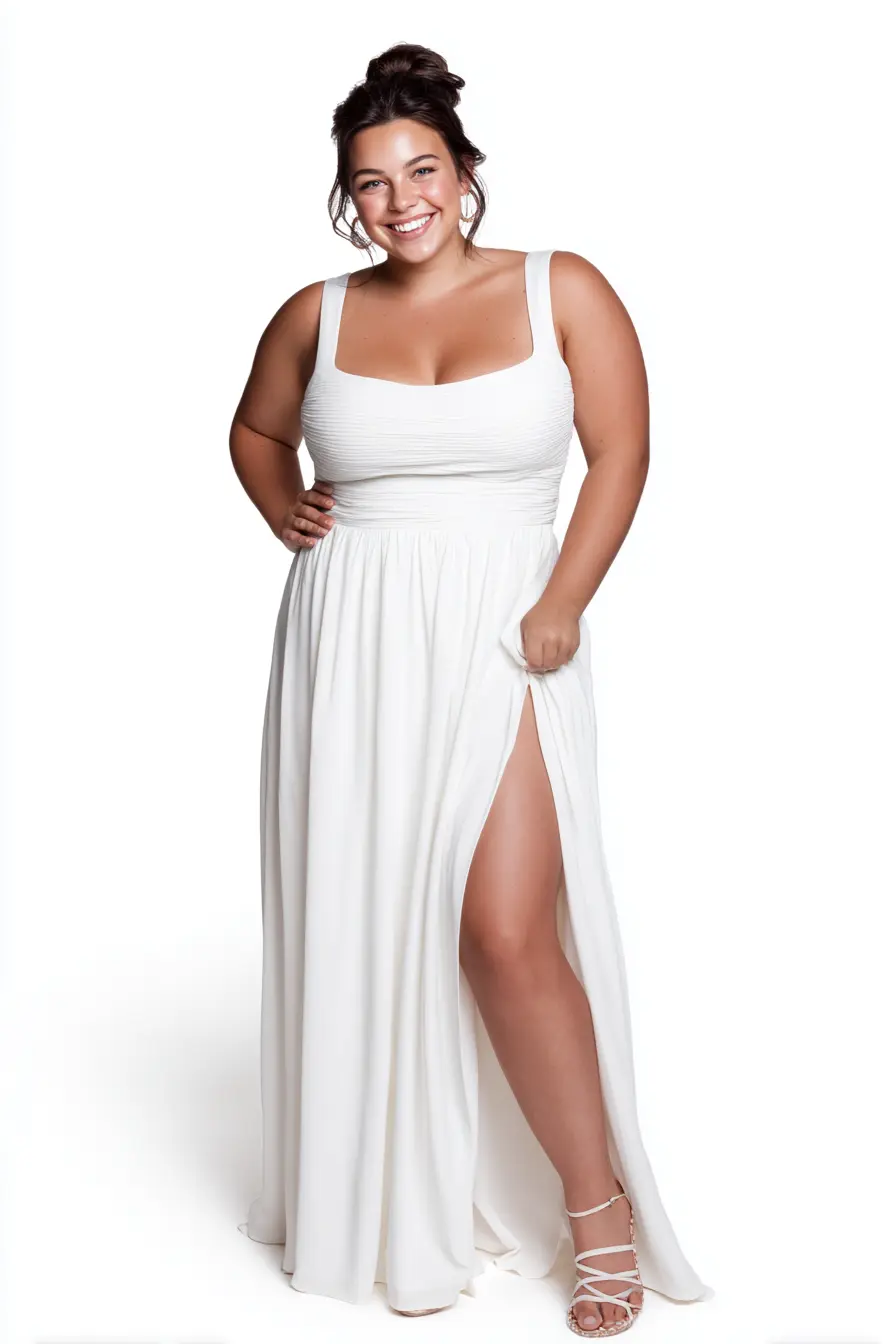 Flowy Maxi Dress + Square Neckline