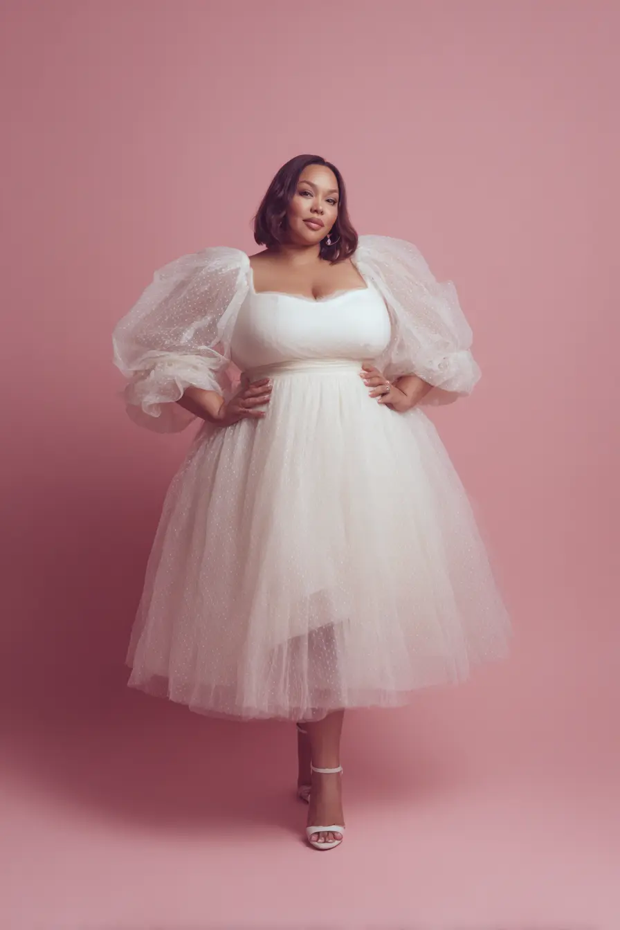 Sheer Puff Sleeves + Layered Tulle Skirt