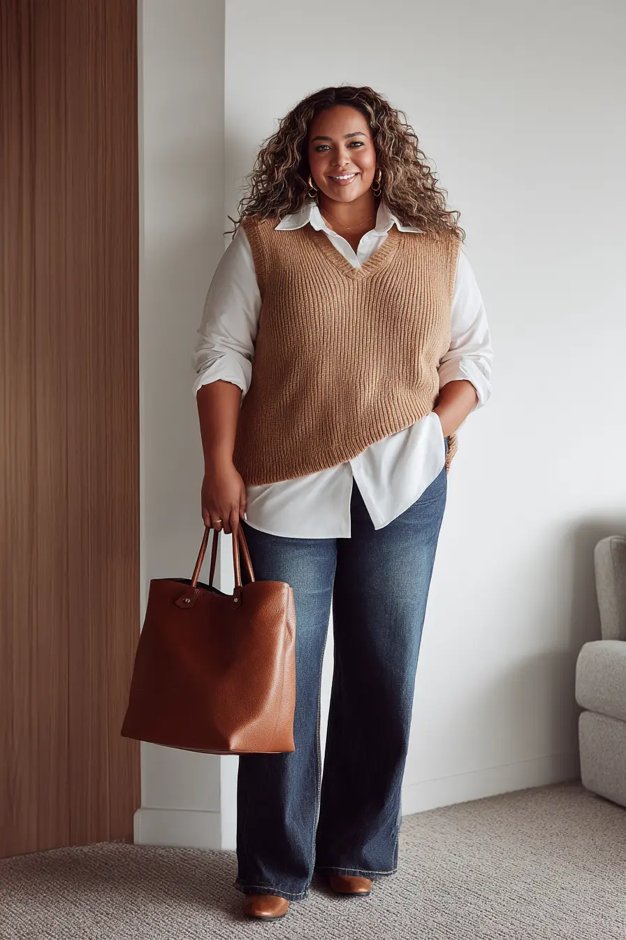 Knit Vest + Classic Button-Down